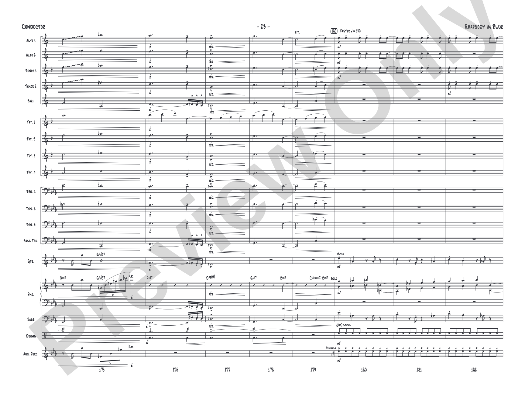 Rhapsody in Blue: Score