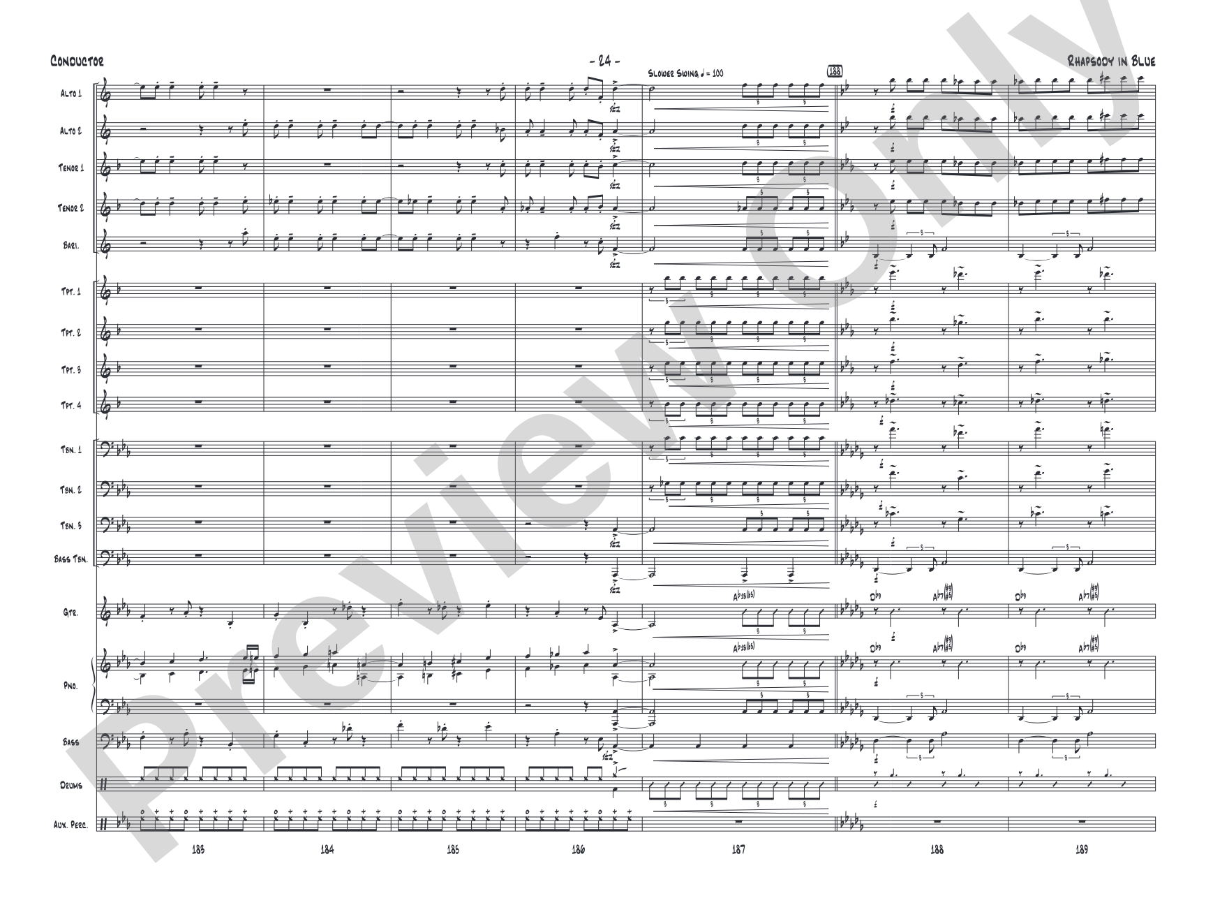 Rhapsody in Blue: Score