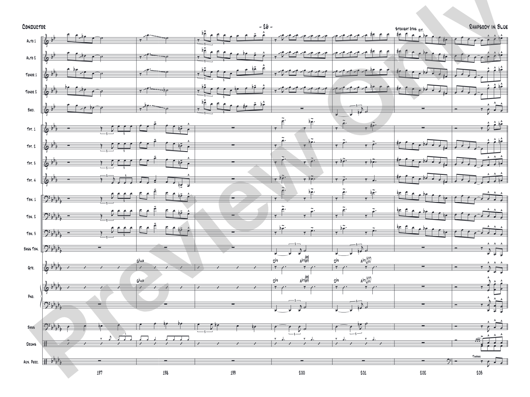 Rhapsody in Blue: Score