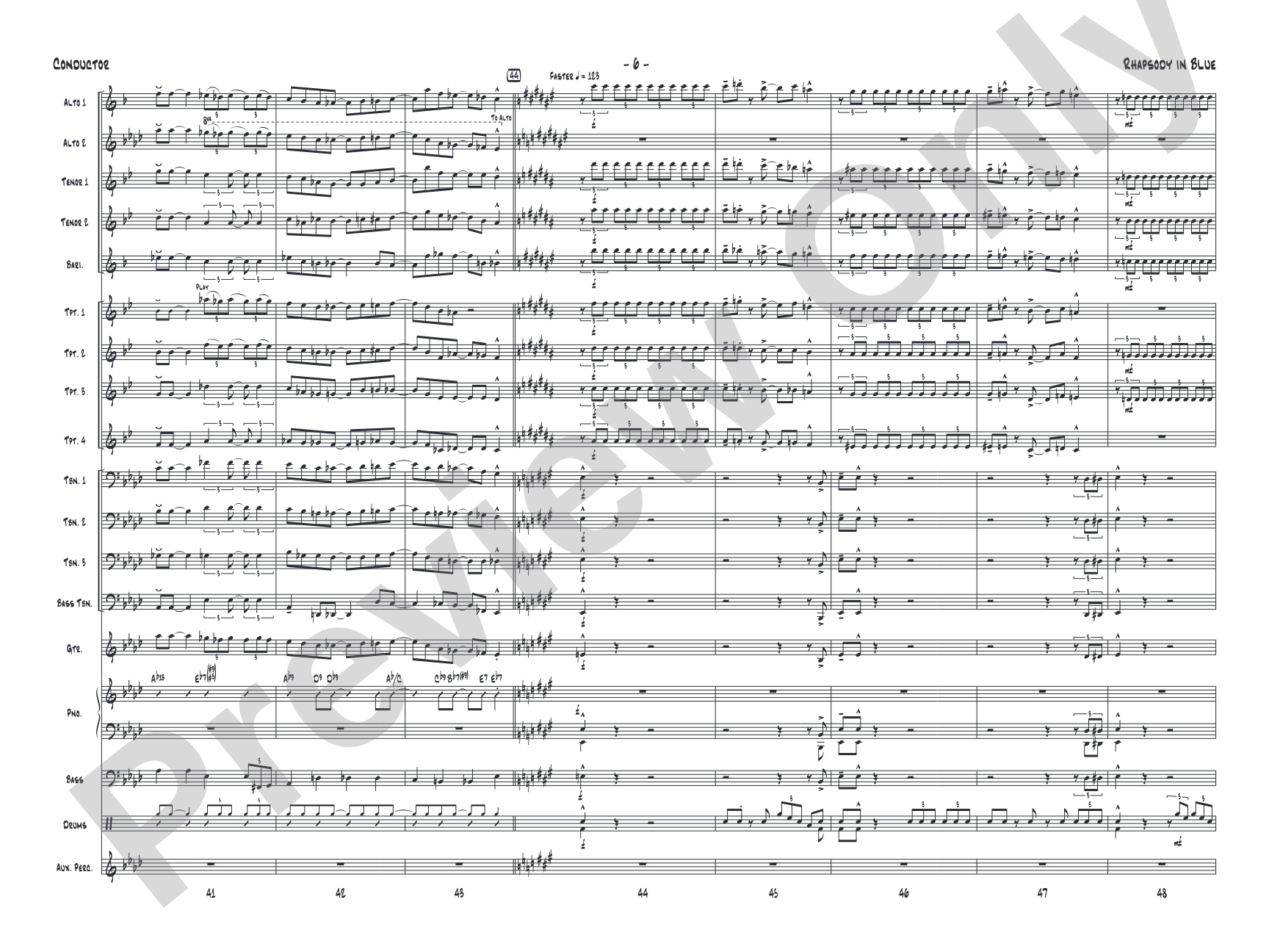 Rhapsody in Blue: Score