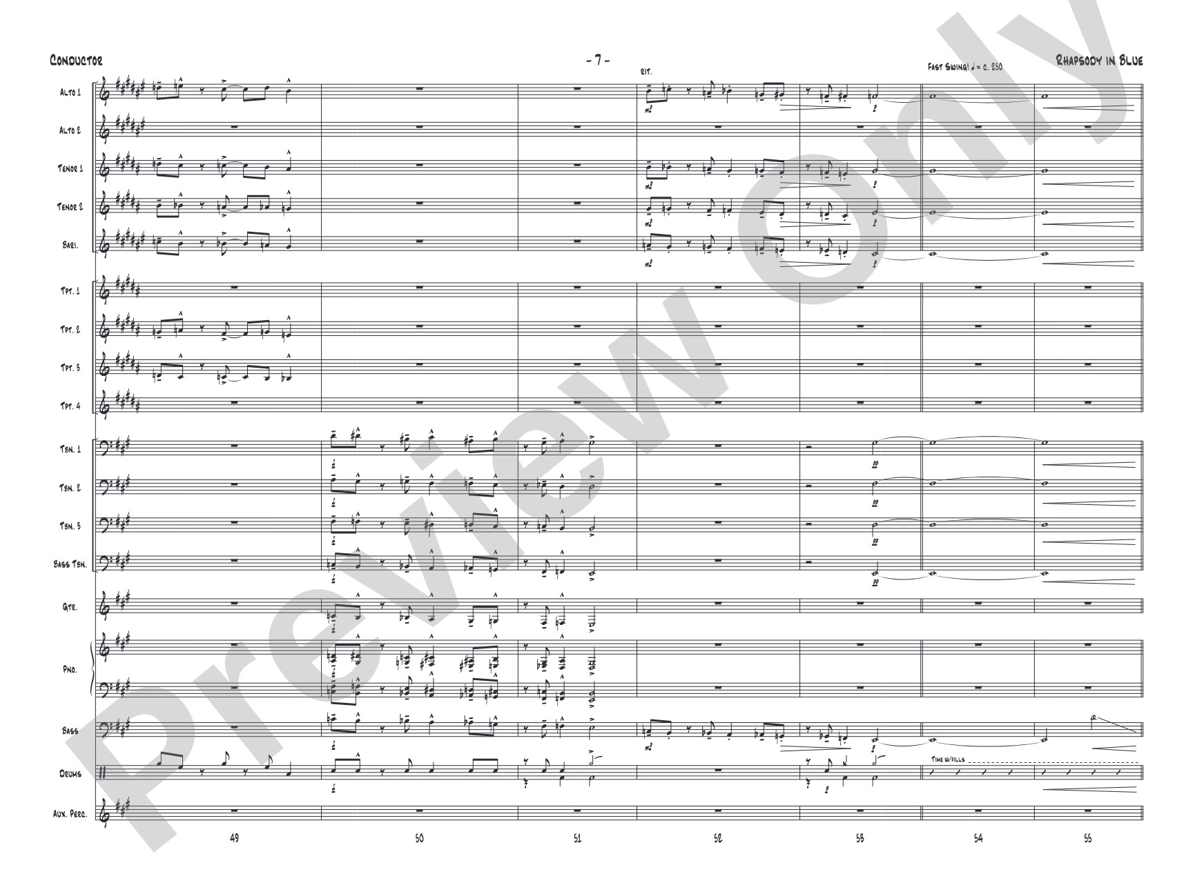 Rhapsody in Blue: Score