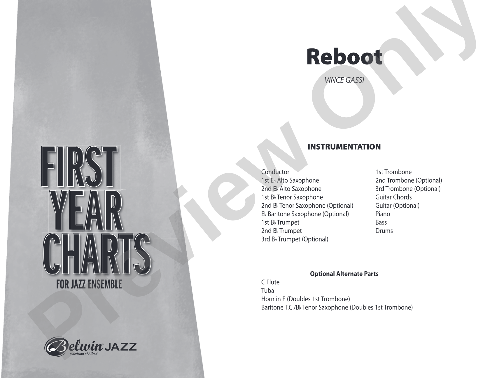 Reboot: Jazz Ensemble Conductor Score & Parts