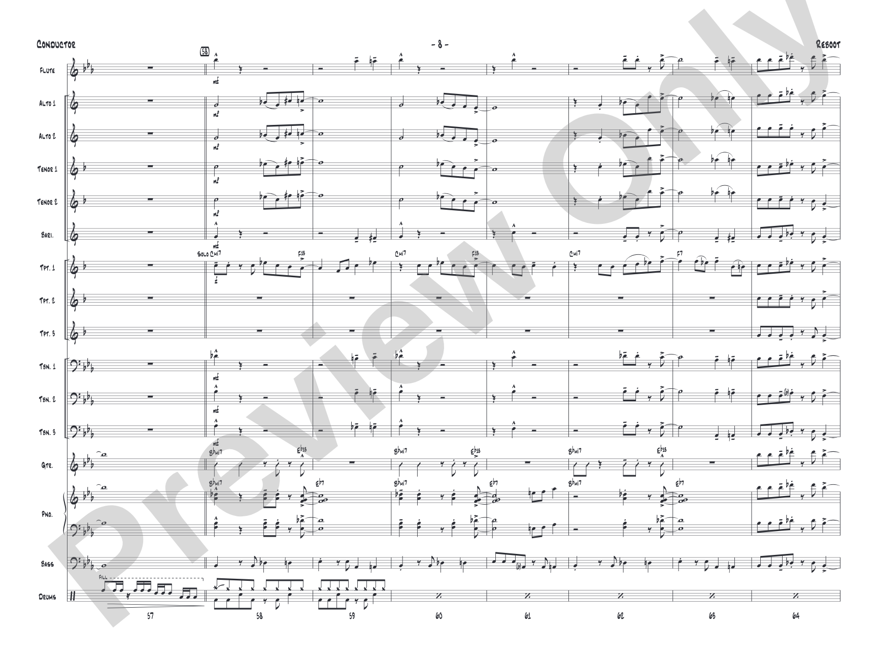 Reboot: Jazz Ensemble Conductor Score & Parts