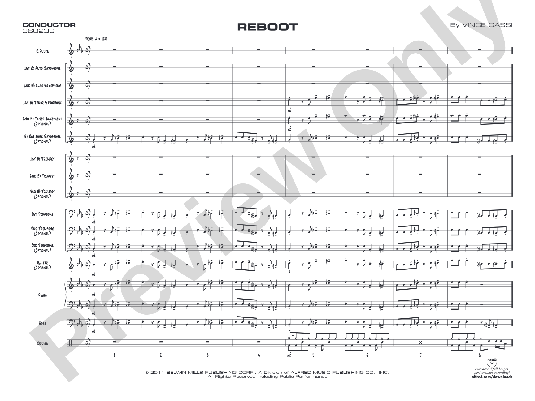 Reboot: Jazz Ensemble Conductor Score & Parts