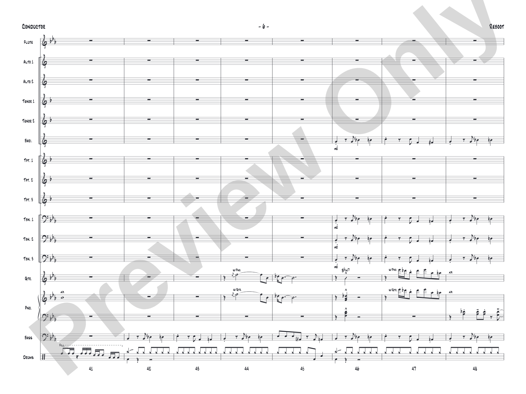 Reboot: Jazz Ensemble Conductor Score & Parts