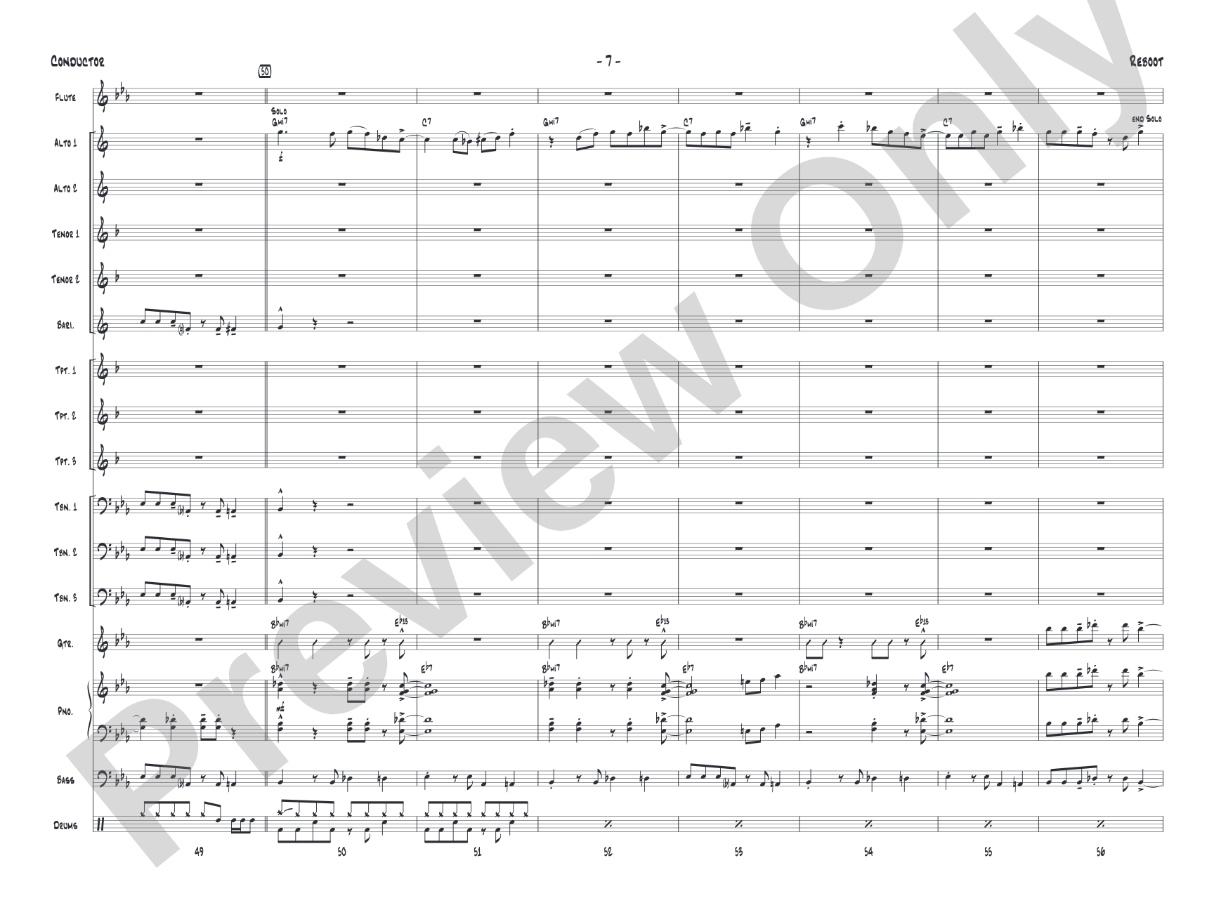 Reboot: Jazz Ensemble Conductor Score & Parts