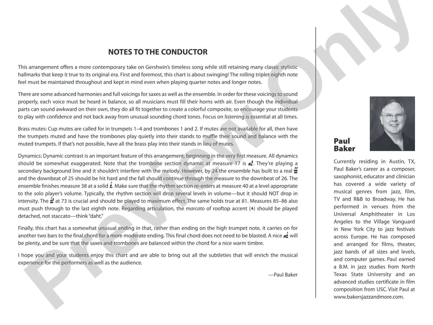 'S Wonderful: Jazz Ensemble Conductor Score & Parts