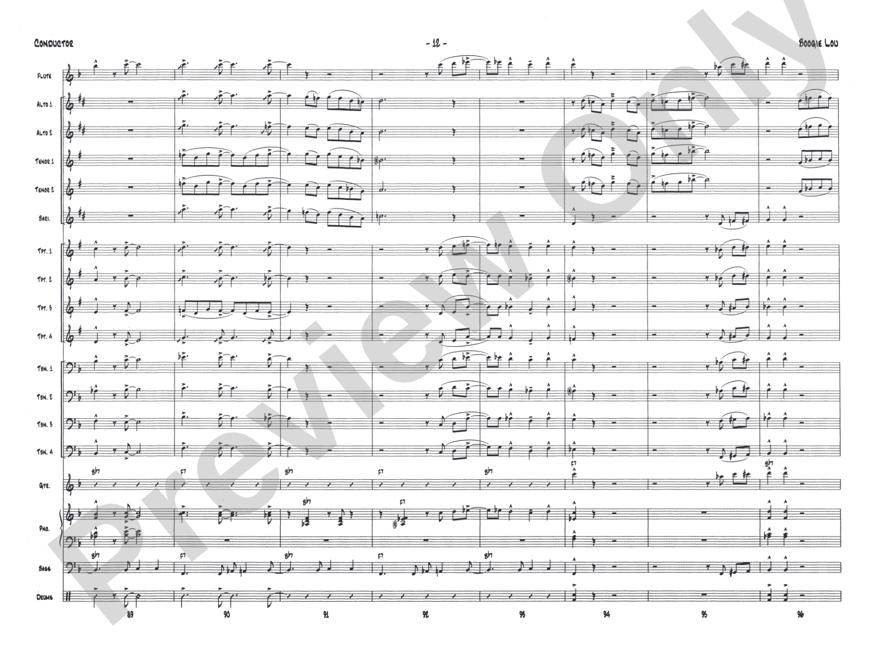 Boogie Lou: Score