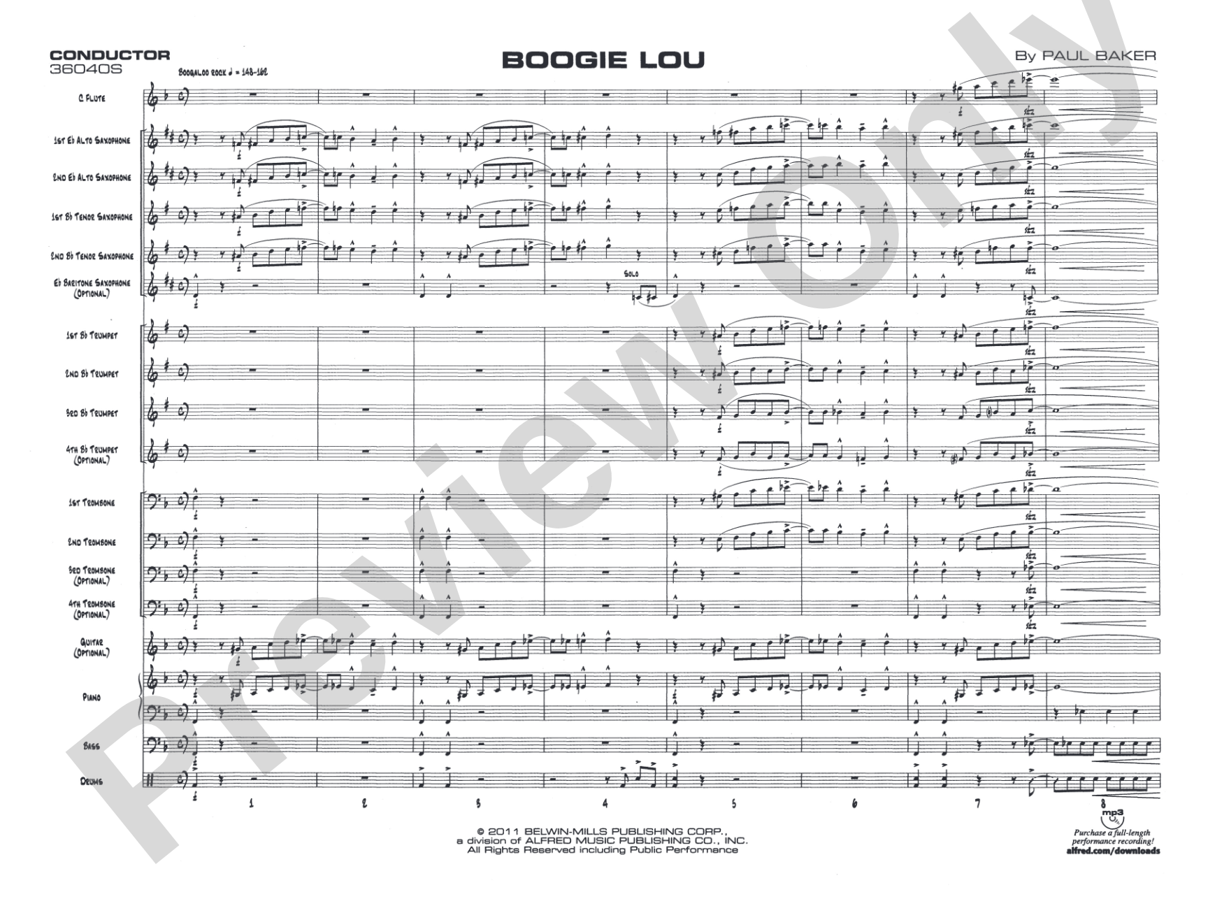 Boogie Lou: Score