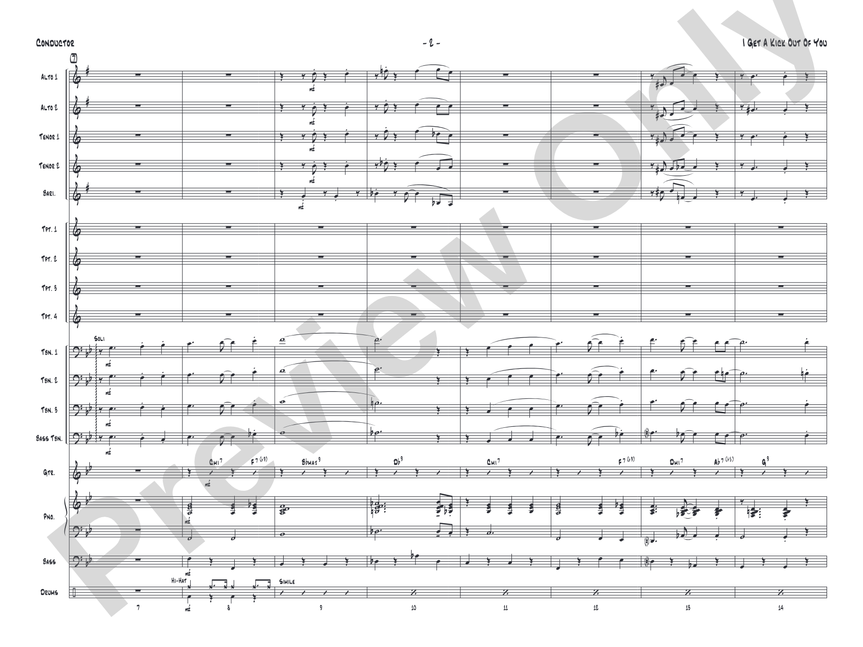 I Get a Kick Out of You: Jazz Ensemble Conductor Score & Parts