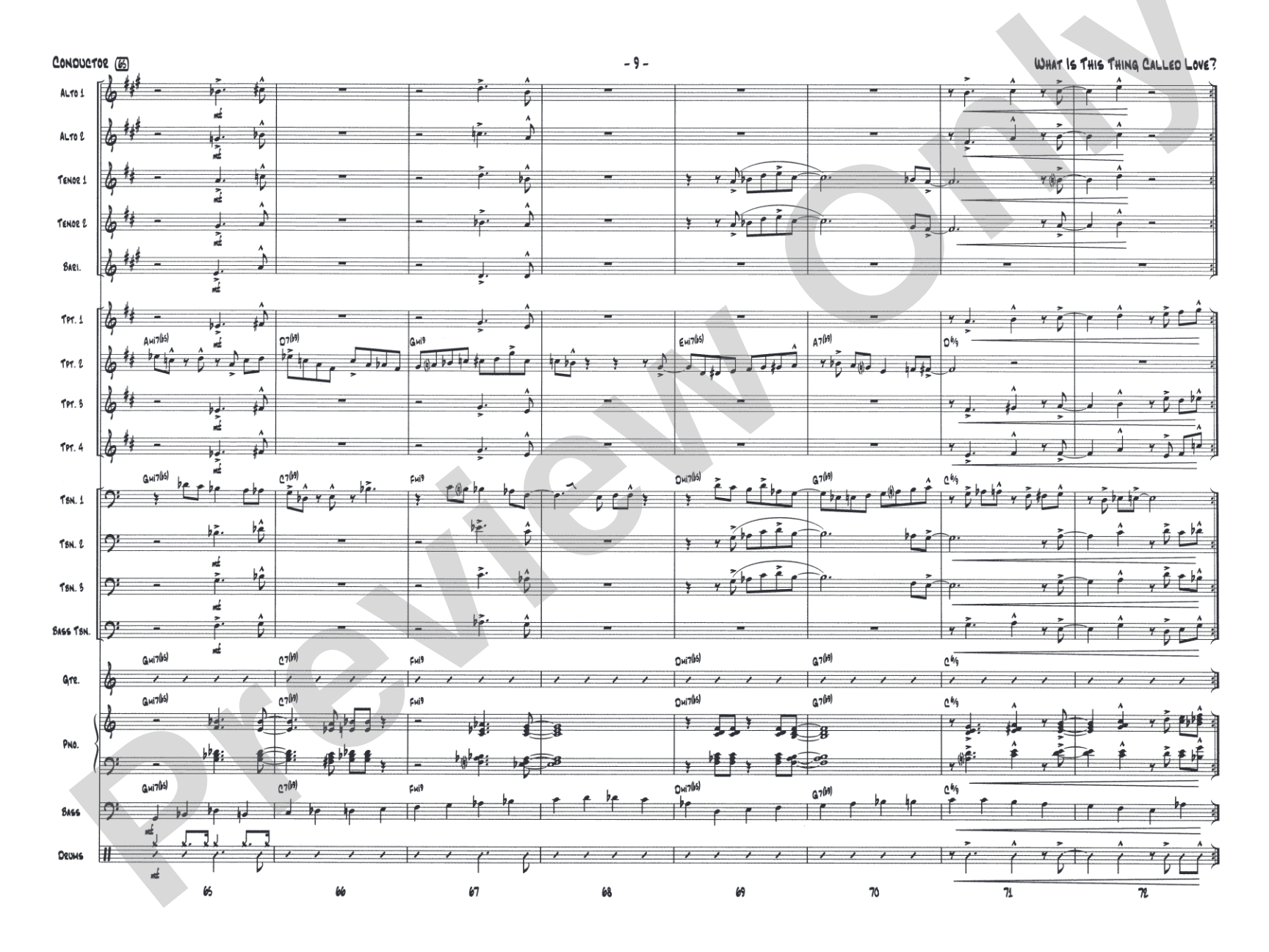 What Is This Thing Called Love?: Jazz Ensemble Conductor Score & Parts