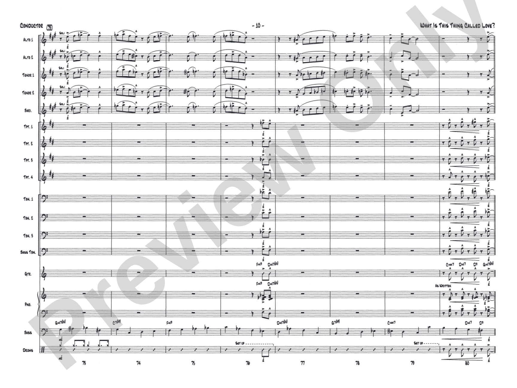 What Is This Thing Called Love?: Jazz Ensemble Conductor Score & Parts