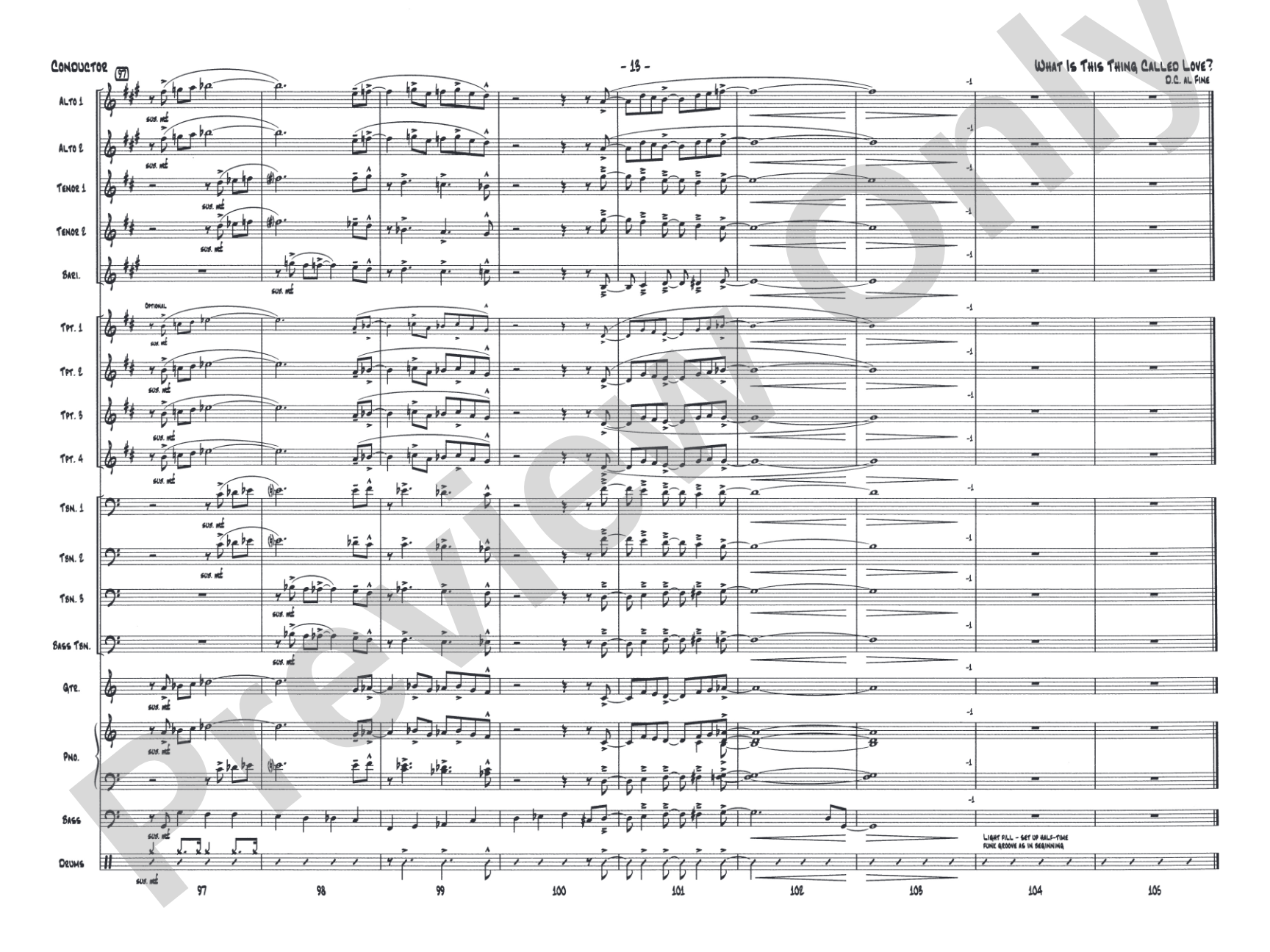What Is This Thing Called Love?: Jazz Ensemble Conductor Score & Parts