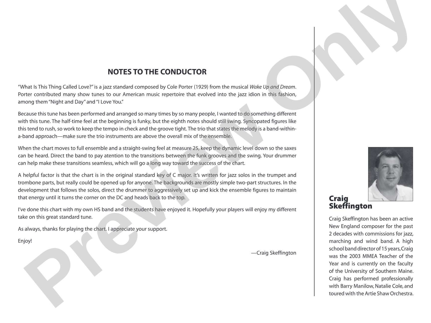 What Is This Thing Called Love?: Jazz Ensemble Conductor Score & Parts