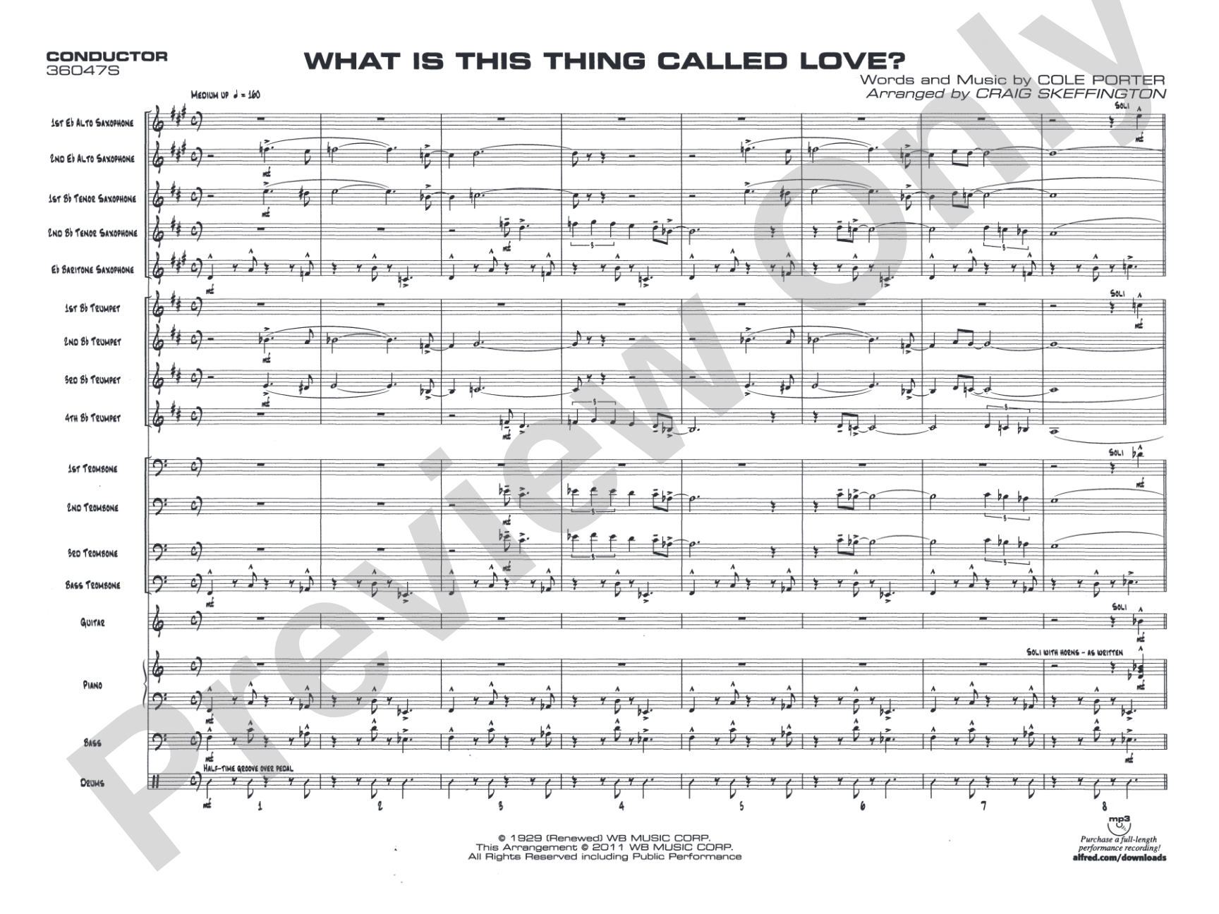 What Is This Thing Called Love?: Jazz Ensemble Conductor Score & Parts