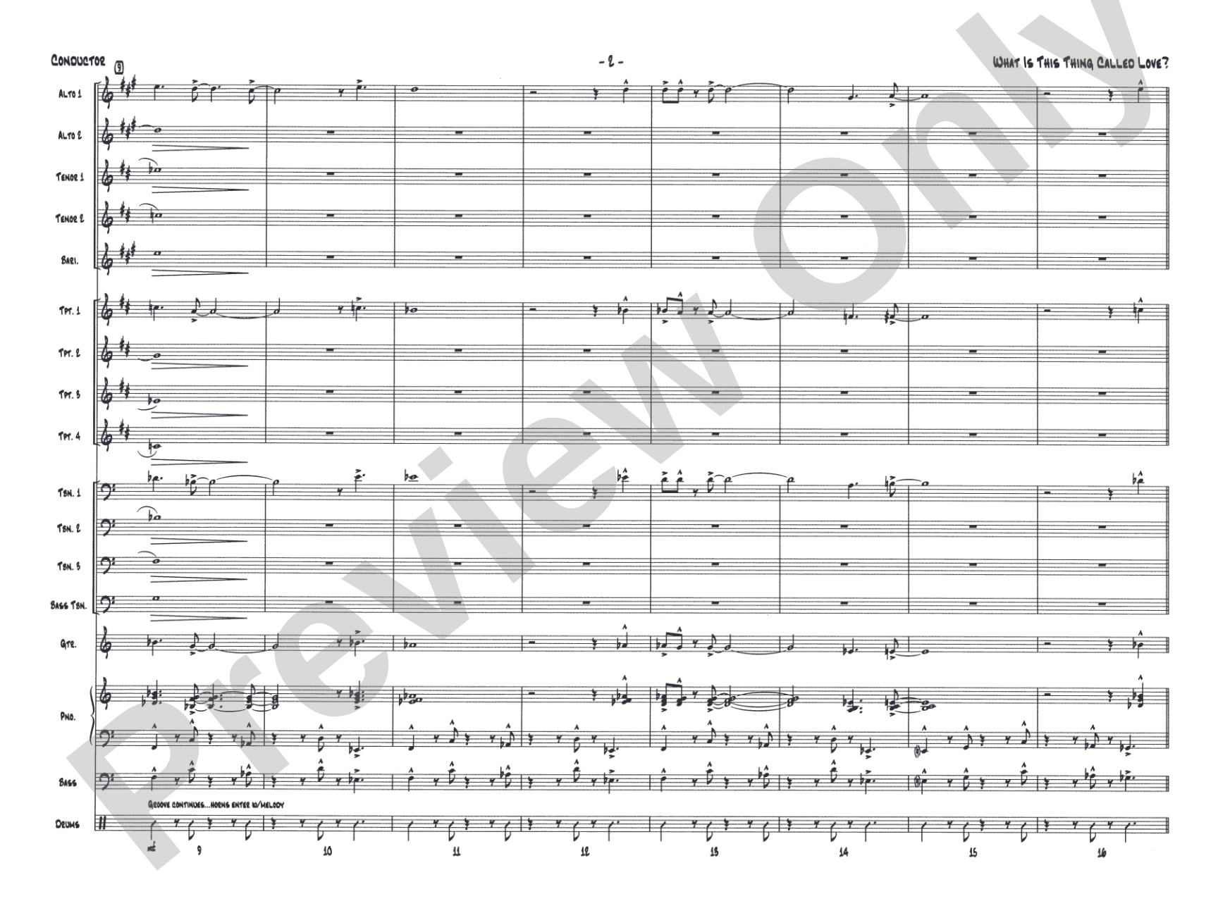 What Is This Thing Called Love?: Jazz Ensemble Conductor Score & Parts