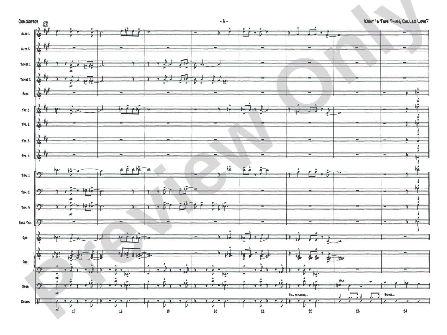 What Is This Thing Called Love?: Jazz Ensemble Conductor Score & Parts