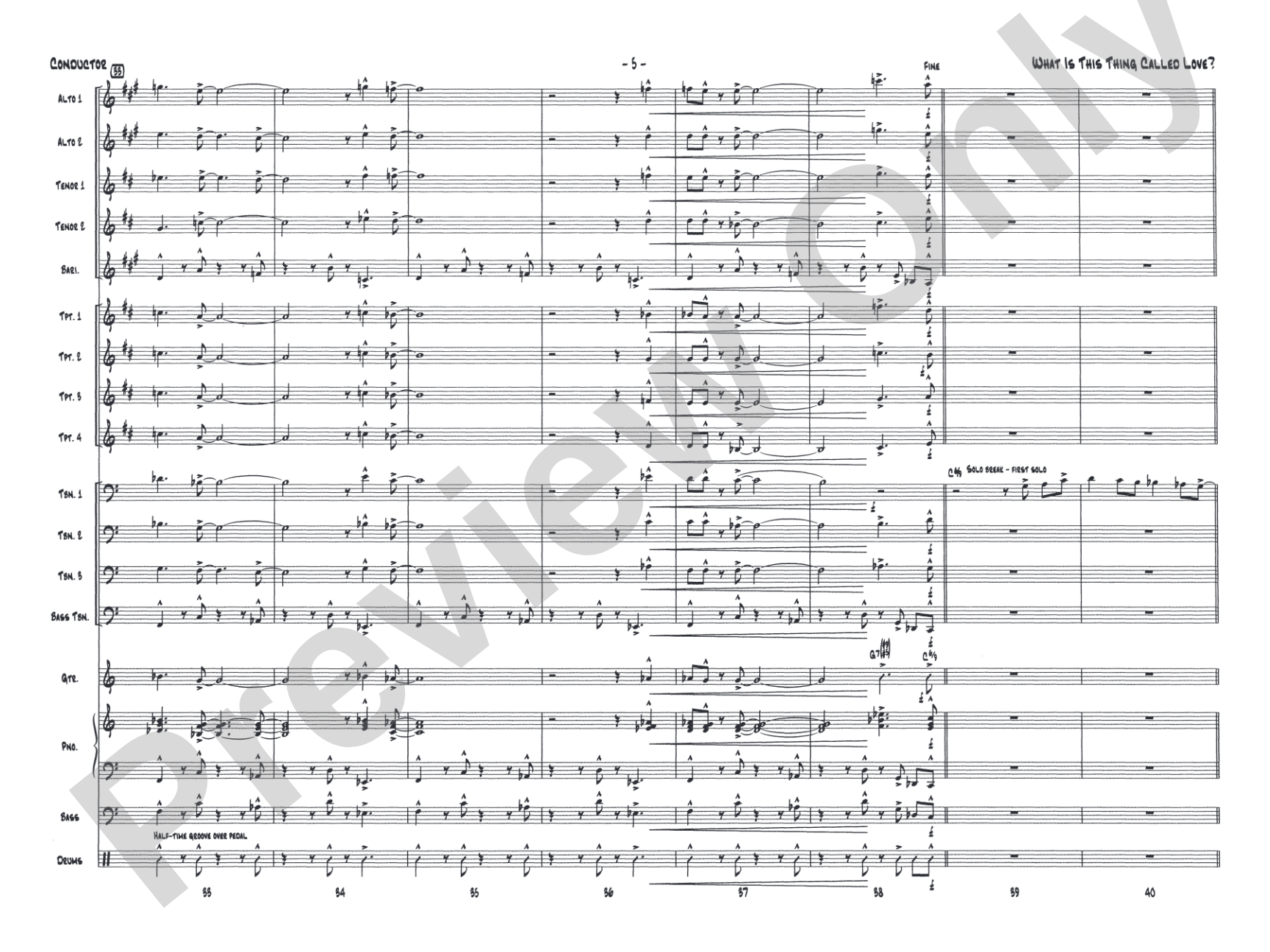 What Is This Thing Called Love?: Jazz Ensemble Conductor Score & Parts
