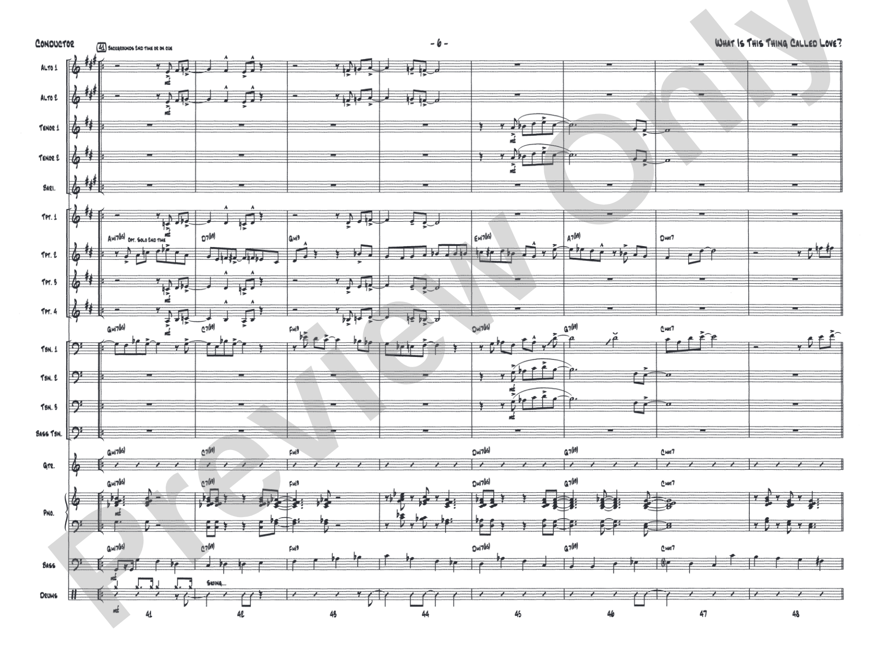 What Is This Thing Called Love?: Jazz Ensemble Conductor Score & Parts