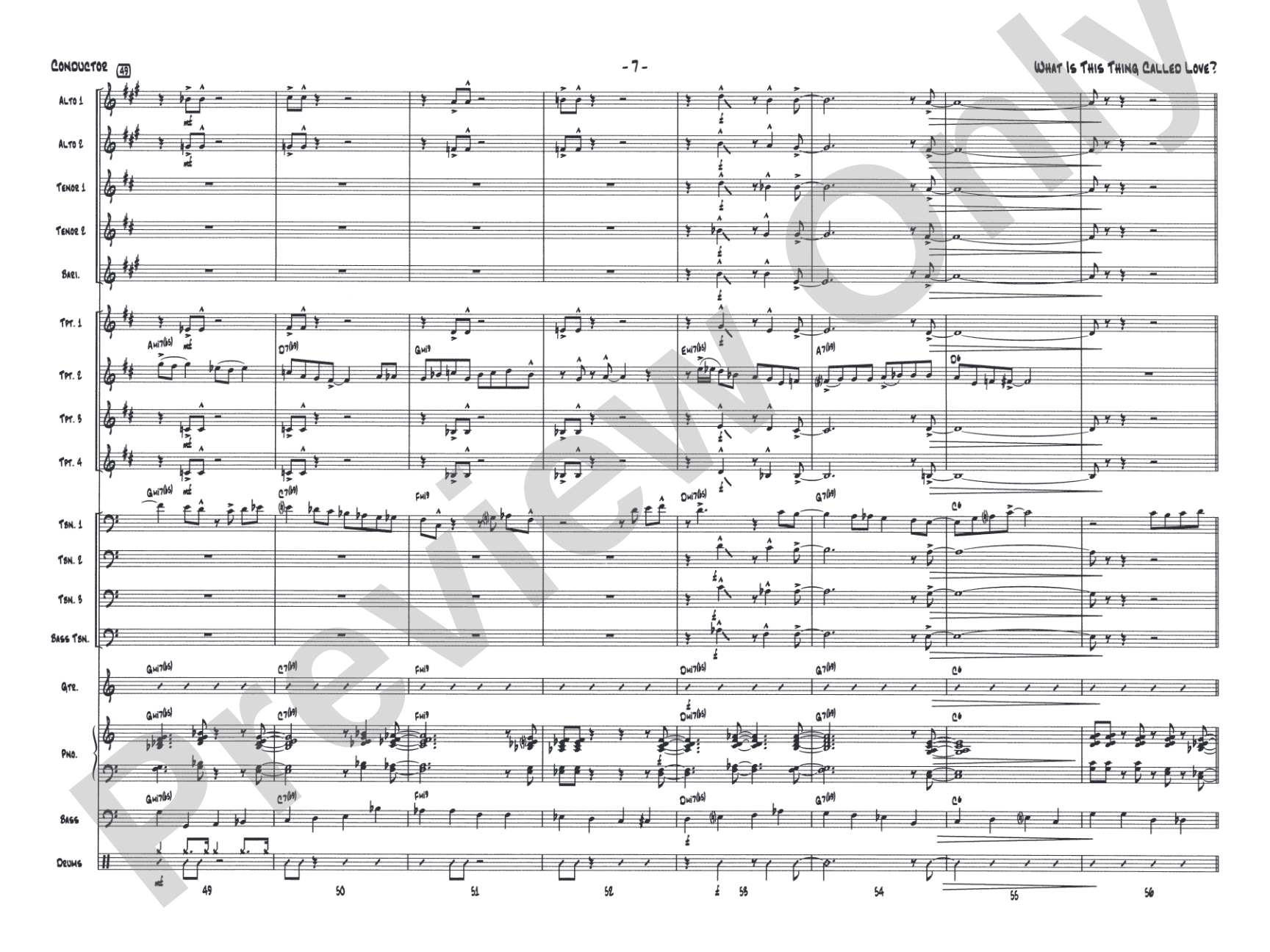 What Is This Thing Called Love?: Jazz Ensemble Conductor Score & Parts