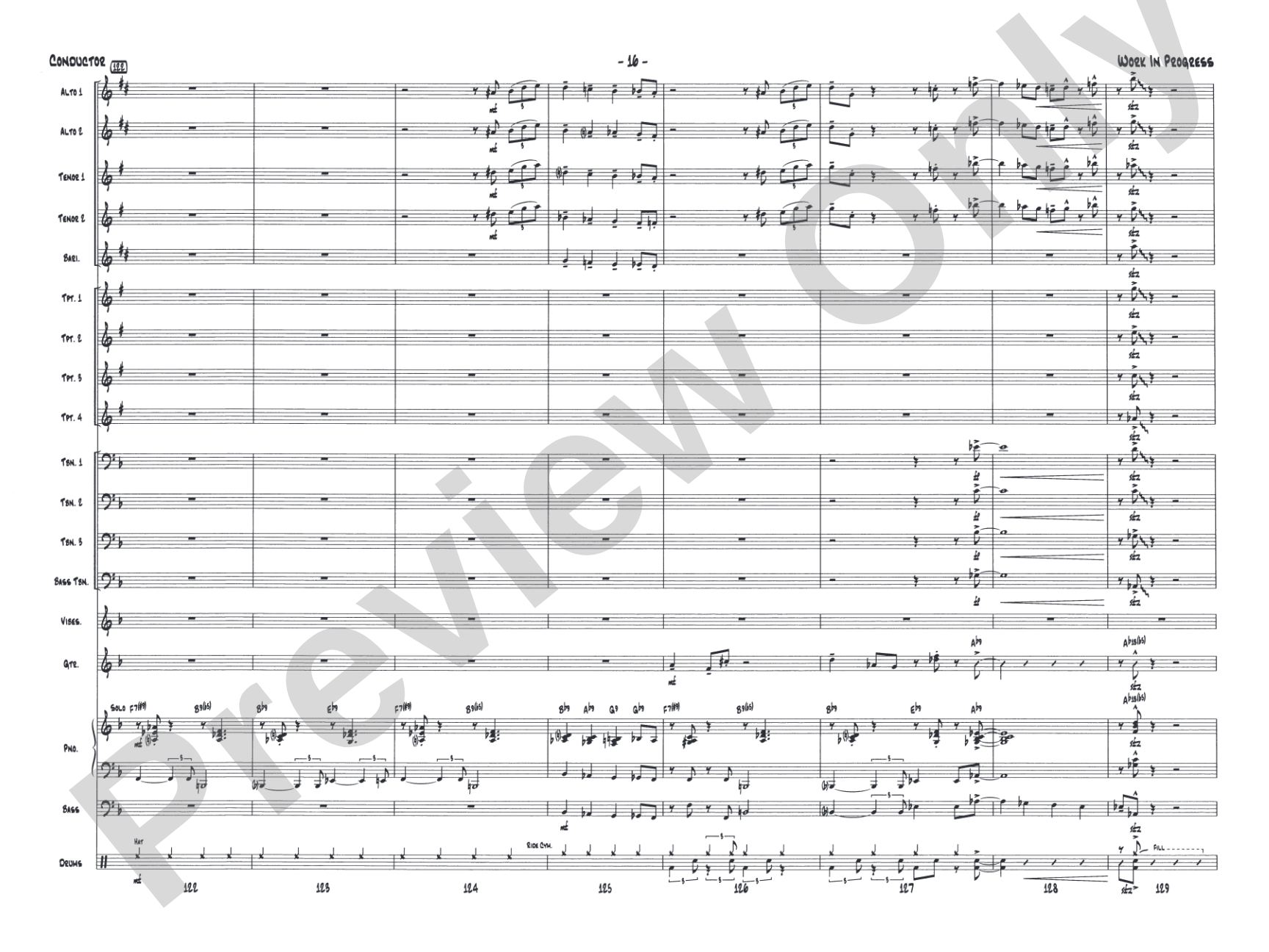 Work in Progress: Jazz Ensemble Conductor Score & Parts