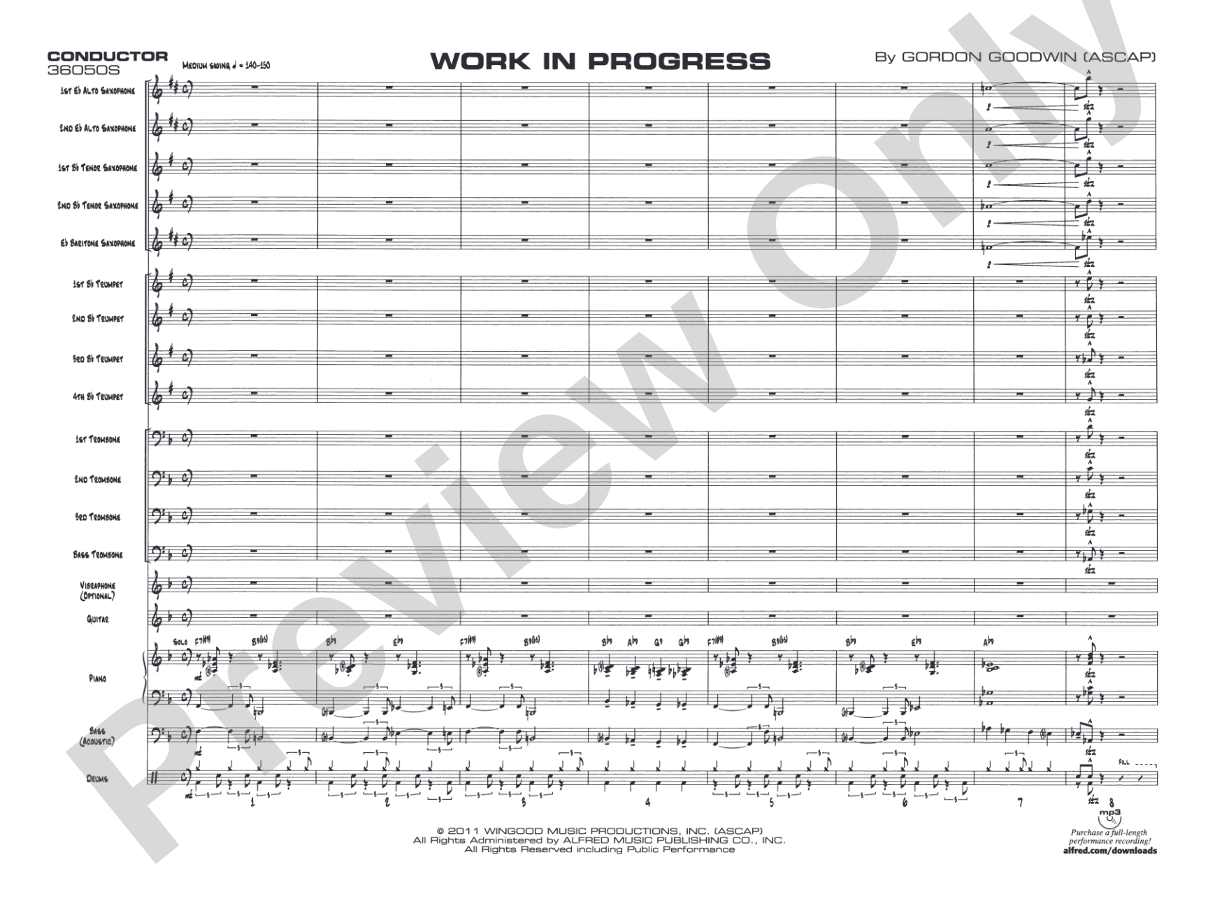 Work in Progress: Jazz Ensemble Conductor Score & Parts