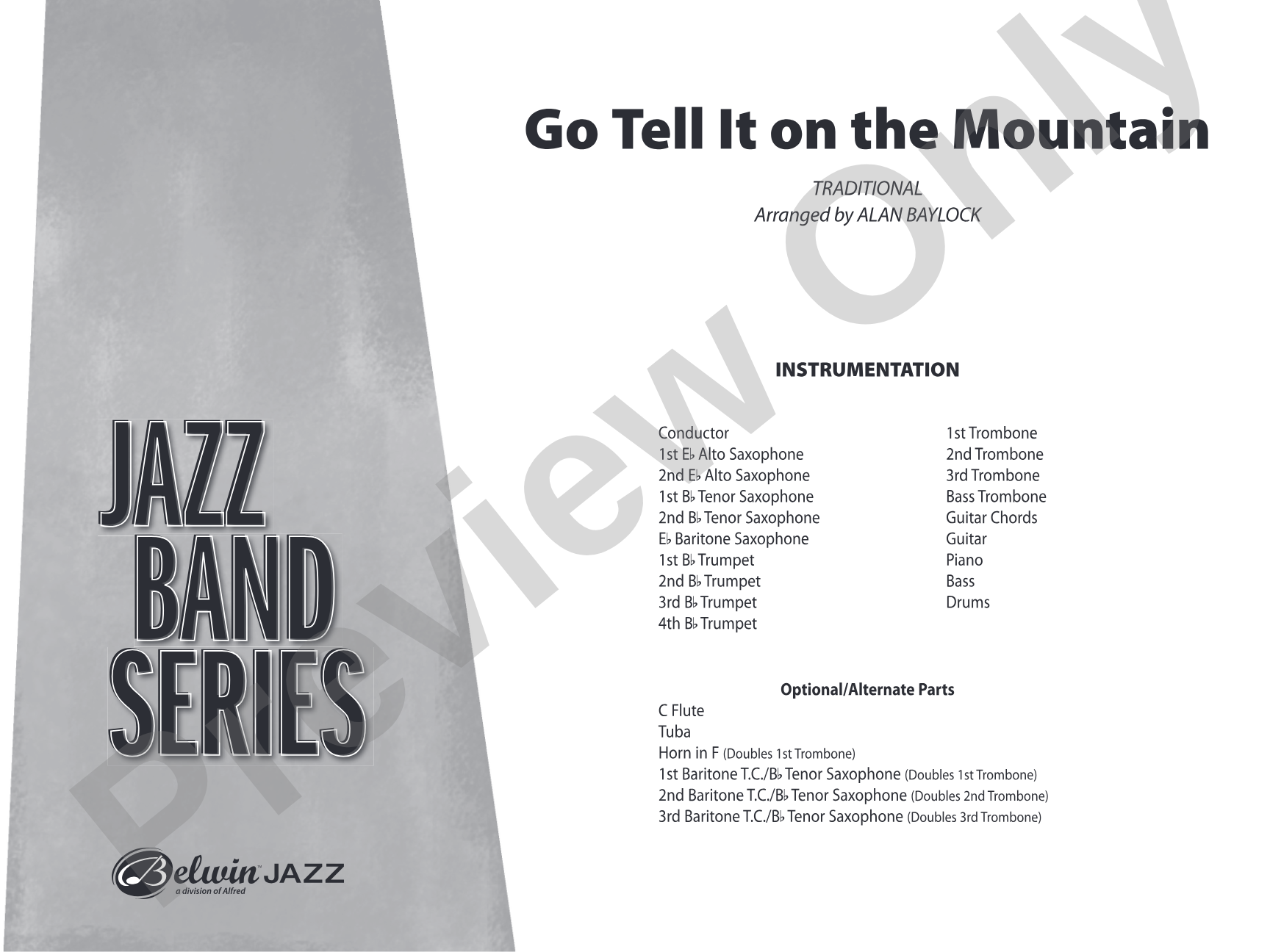 Go Tell It on the Mountain: Jazz Ensemble Conductor Score & Parts