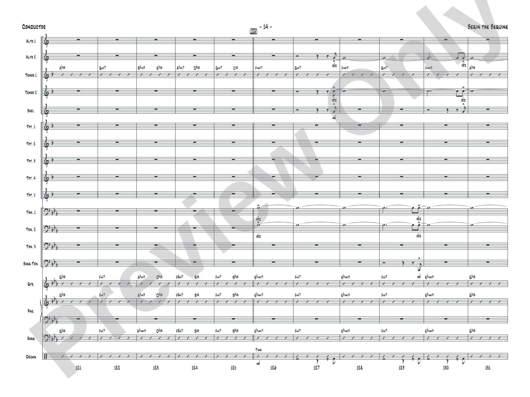 Begin the Beguine: Jazz Ensemble Conductor Score & Parts