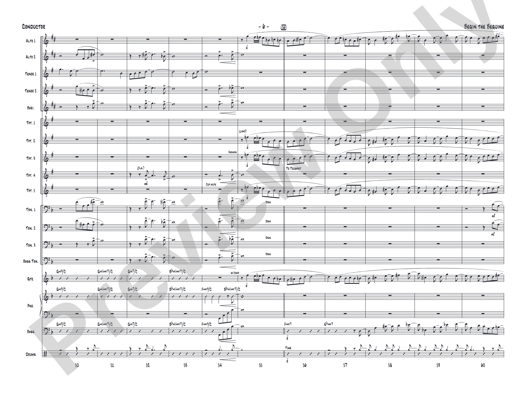 Begin the Beguine: Jazz Ensemble Conductor Score & Parts