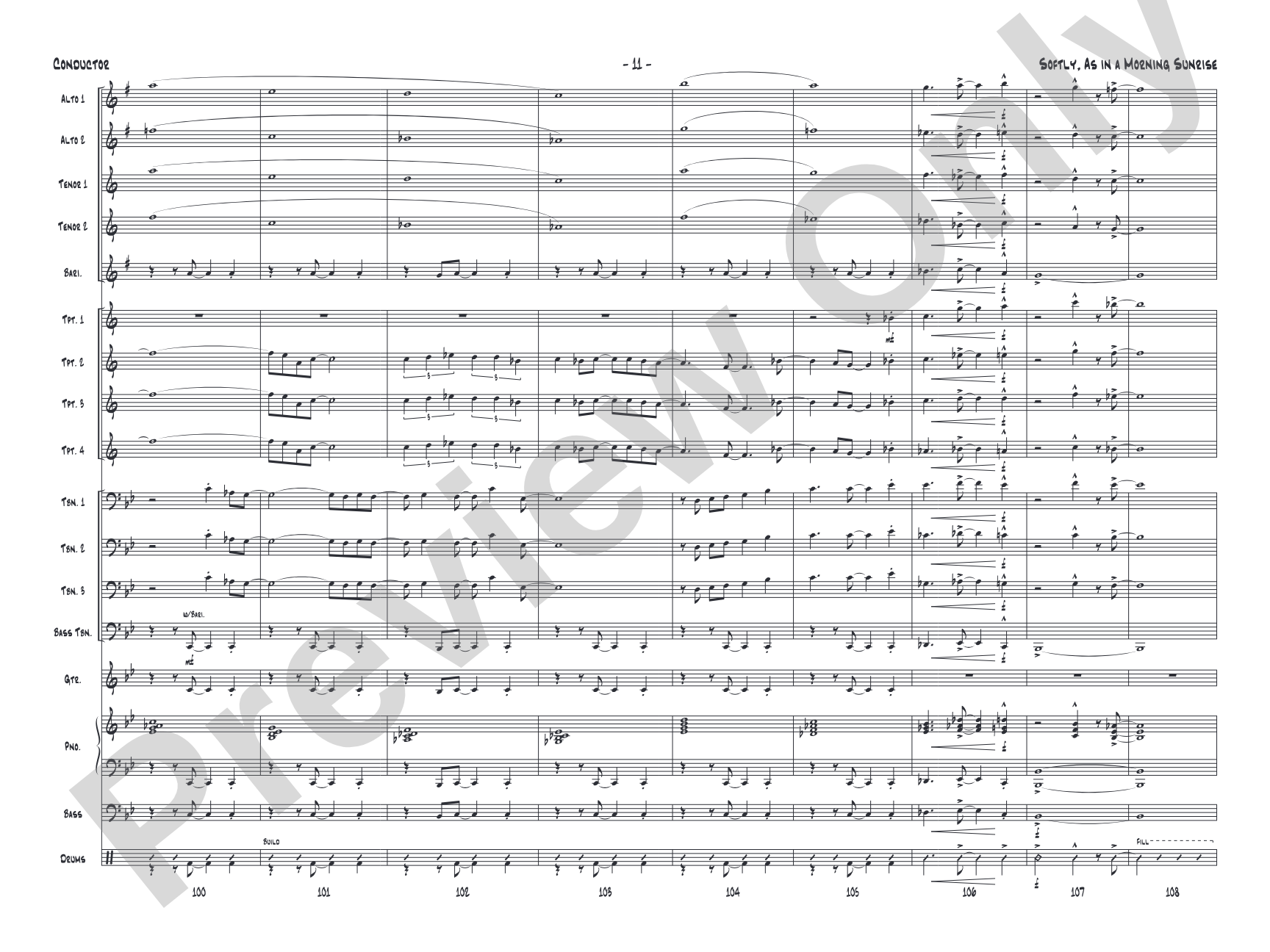 Softly, as in a Morning Sunrise: Jazz Ensemble Conductor Score & Parts