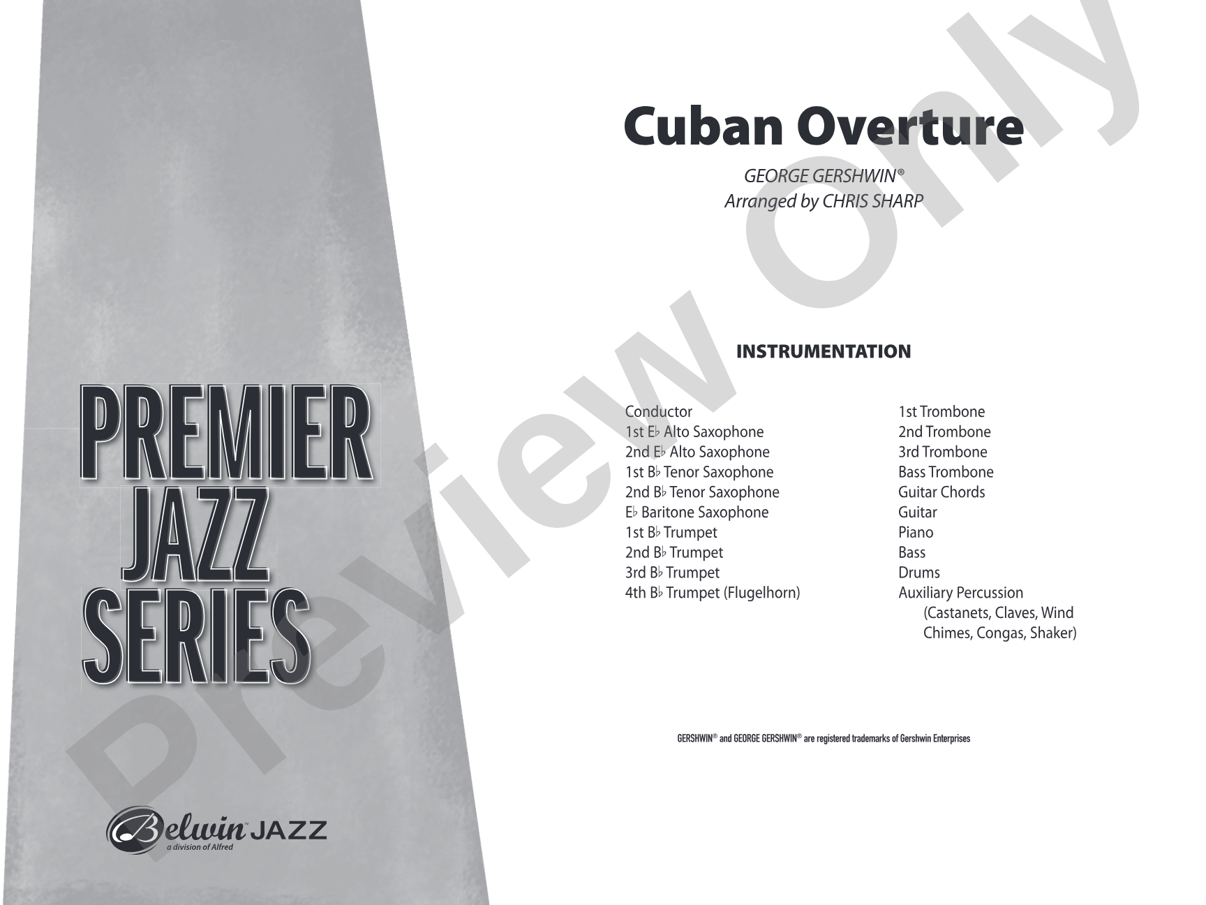 Cuban Overture: Jazz Ensemble Conductor Score & Parts