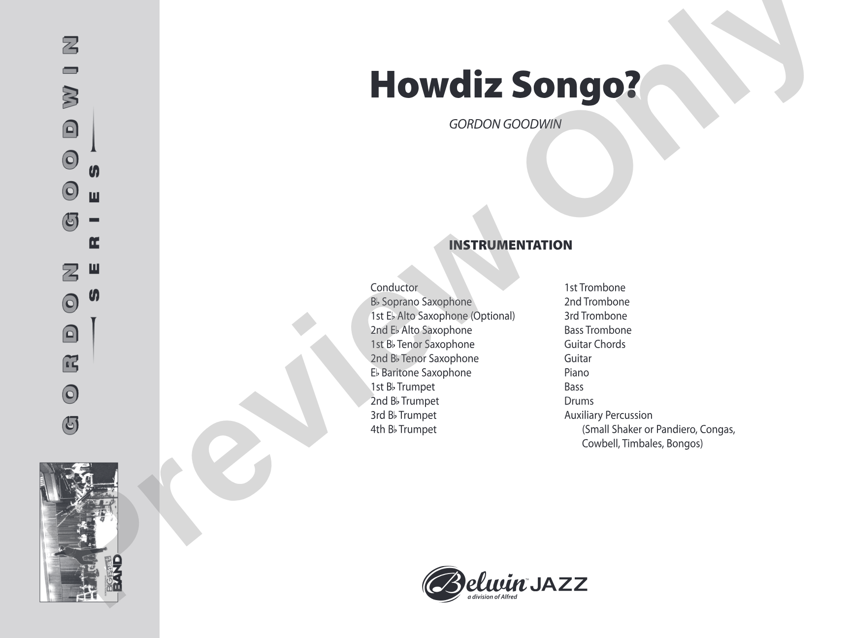 Howdiz Songo?: Jazz Ensemble Conductor Score & Parts