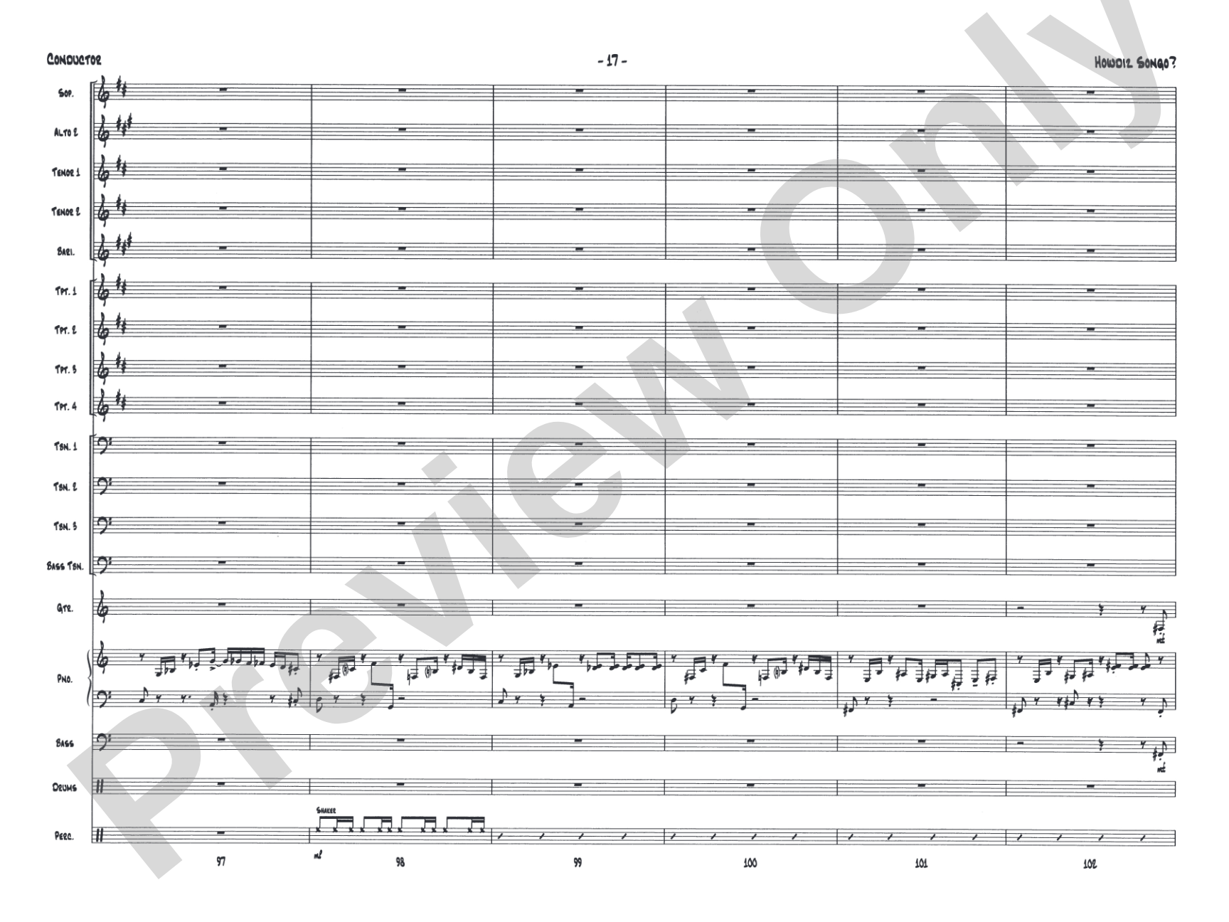 Howdiz Songo?: Jazz Ensemble Conductor Score & Parts