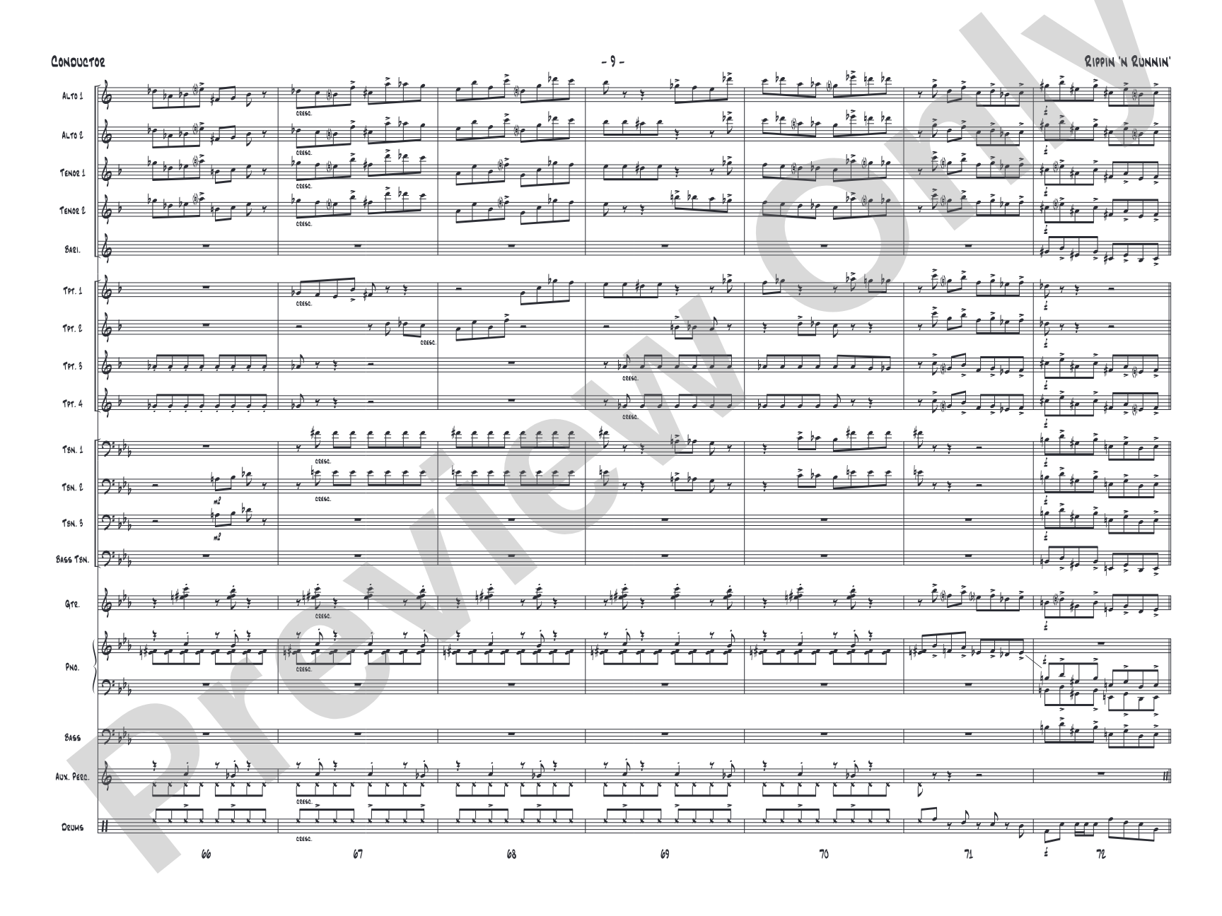 Rippin' 'n Runnin': Score