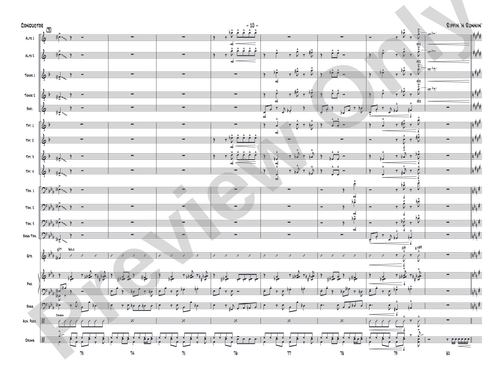 Rippin' 'n Runnin': Score