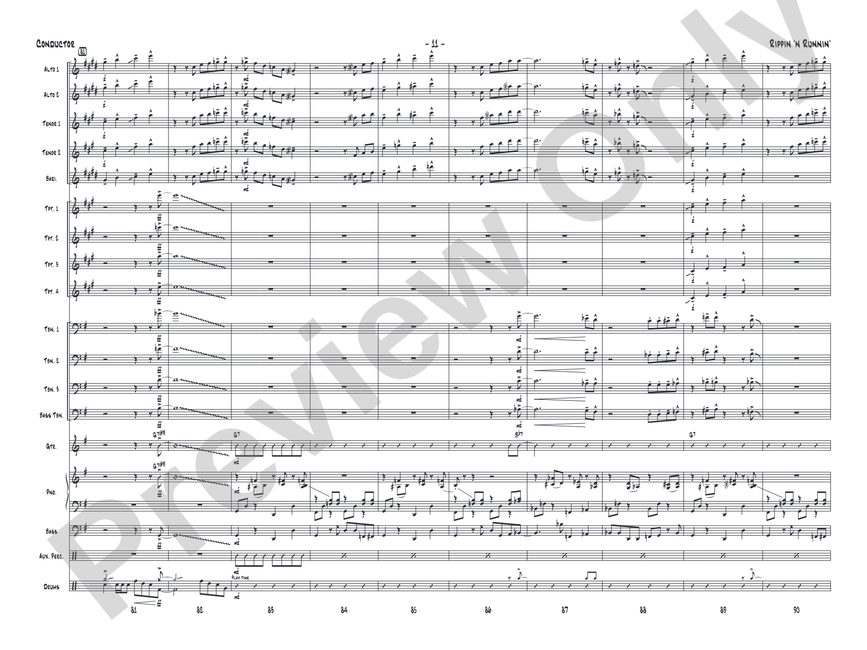 Rippin' 'n Runnin': Score