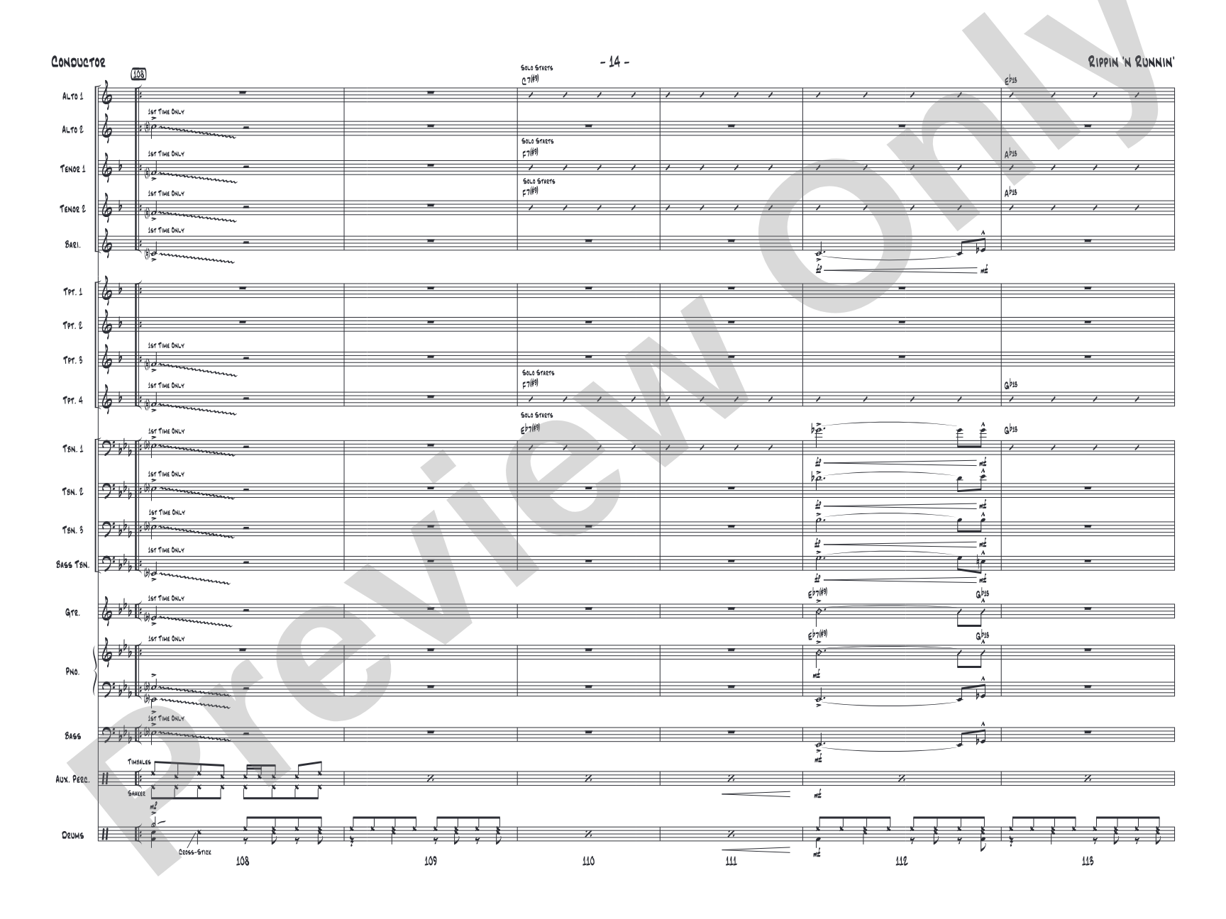 Rippin' 'n Runnin': Score