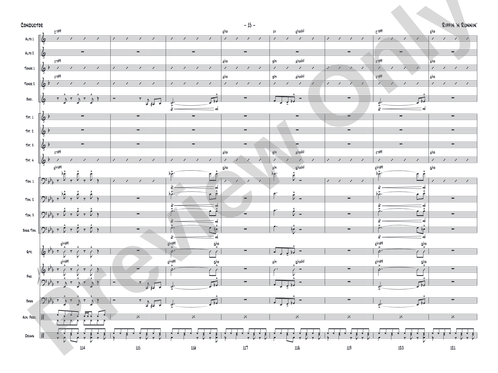 Rippin' 'n Runnin': Score