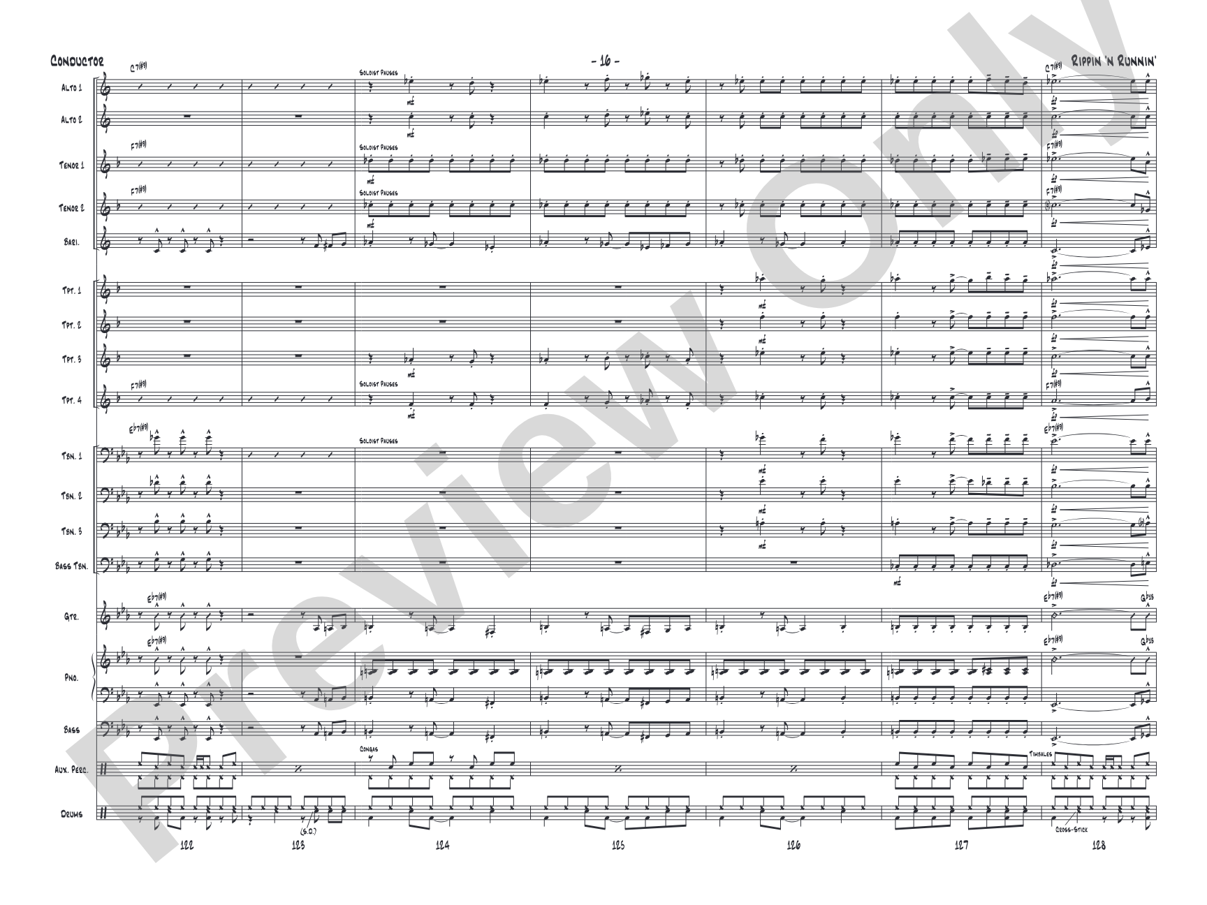 Rippin' 'n Runnin': Score