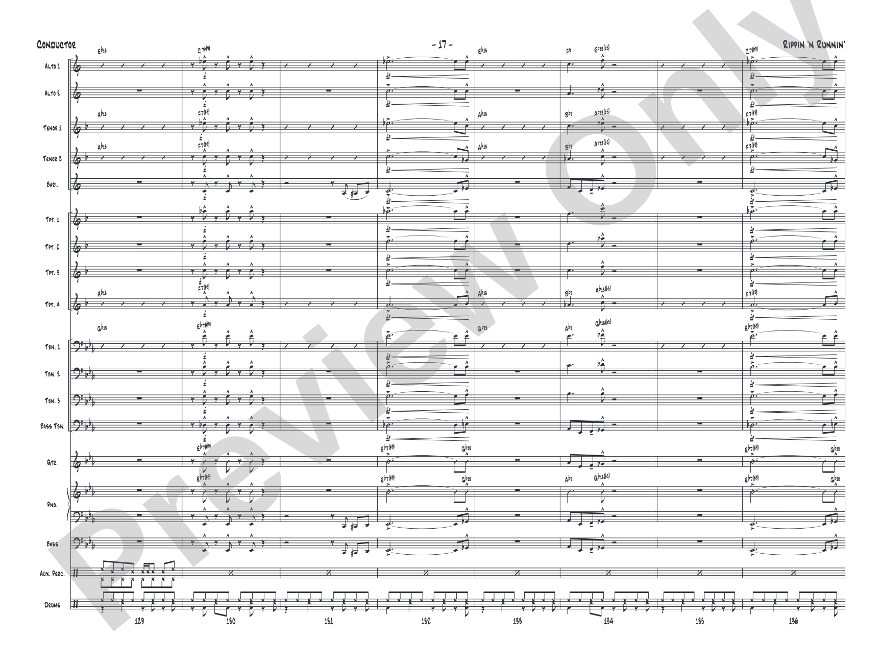 Rippin' 'n Runnin': Score