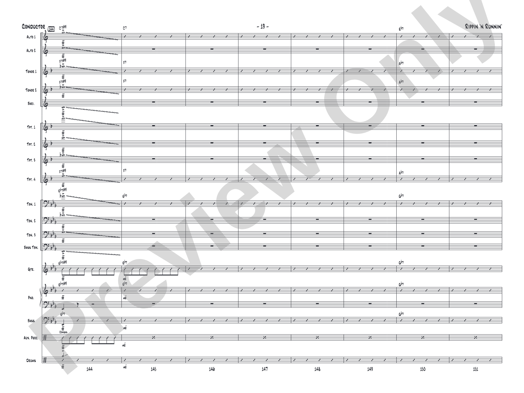 Rippin' 'n Runnin': Score