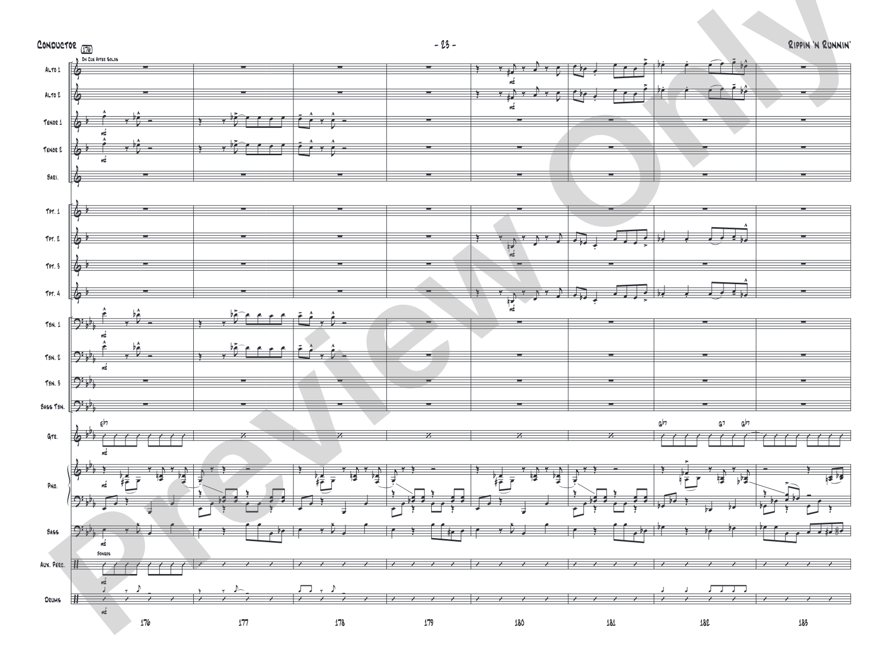 Rippin' 'n Runnin': Score