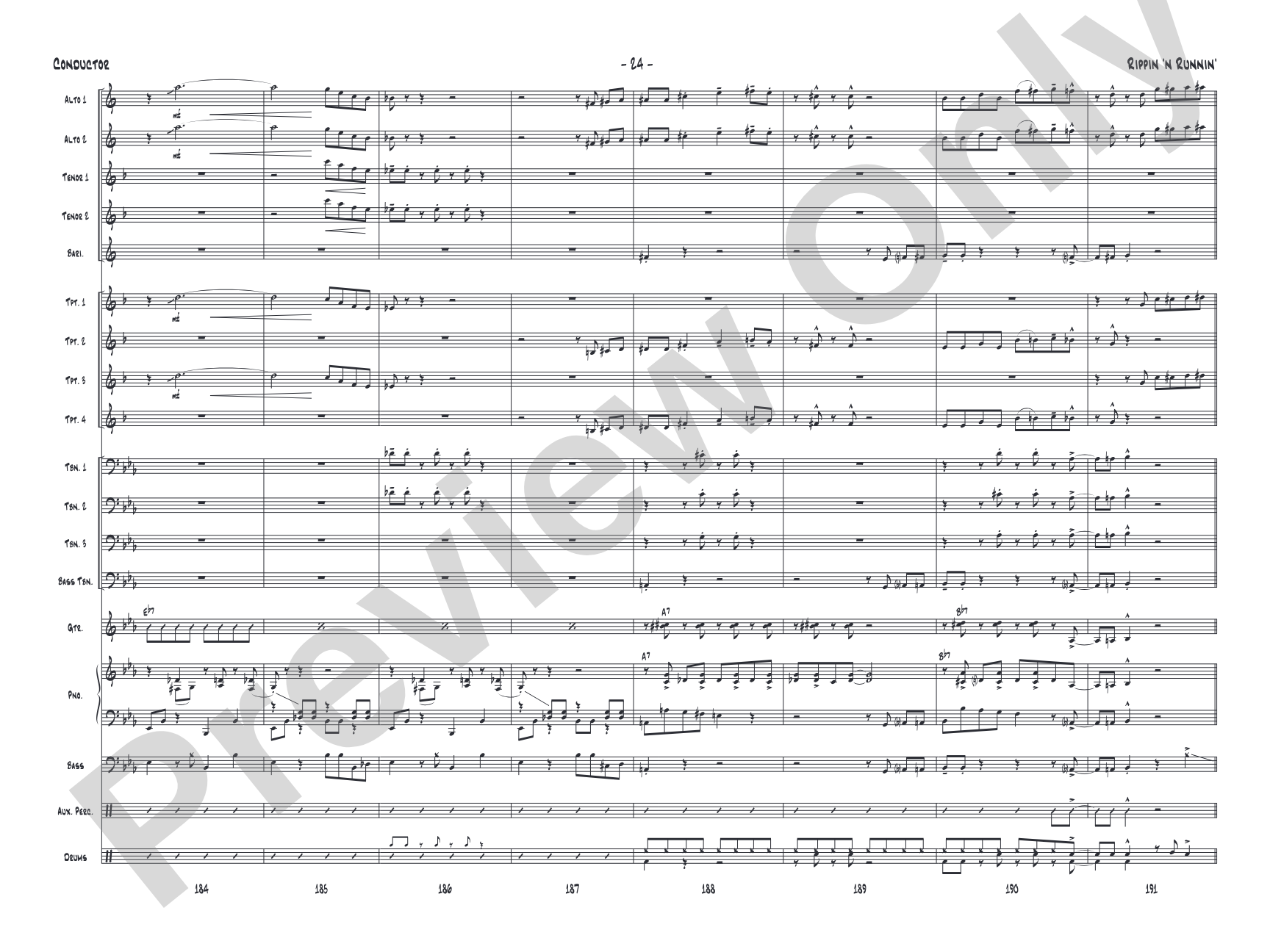 Rippin' 'n Runnin': Score