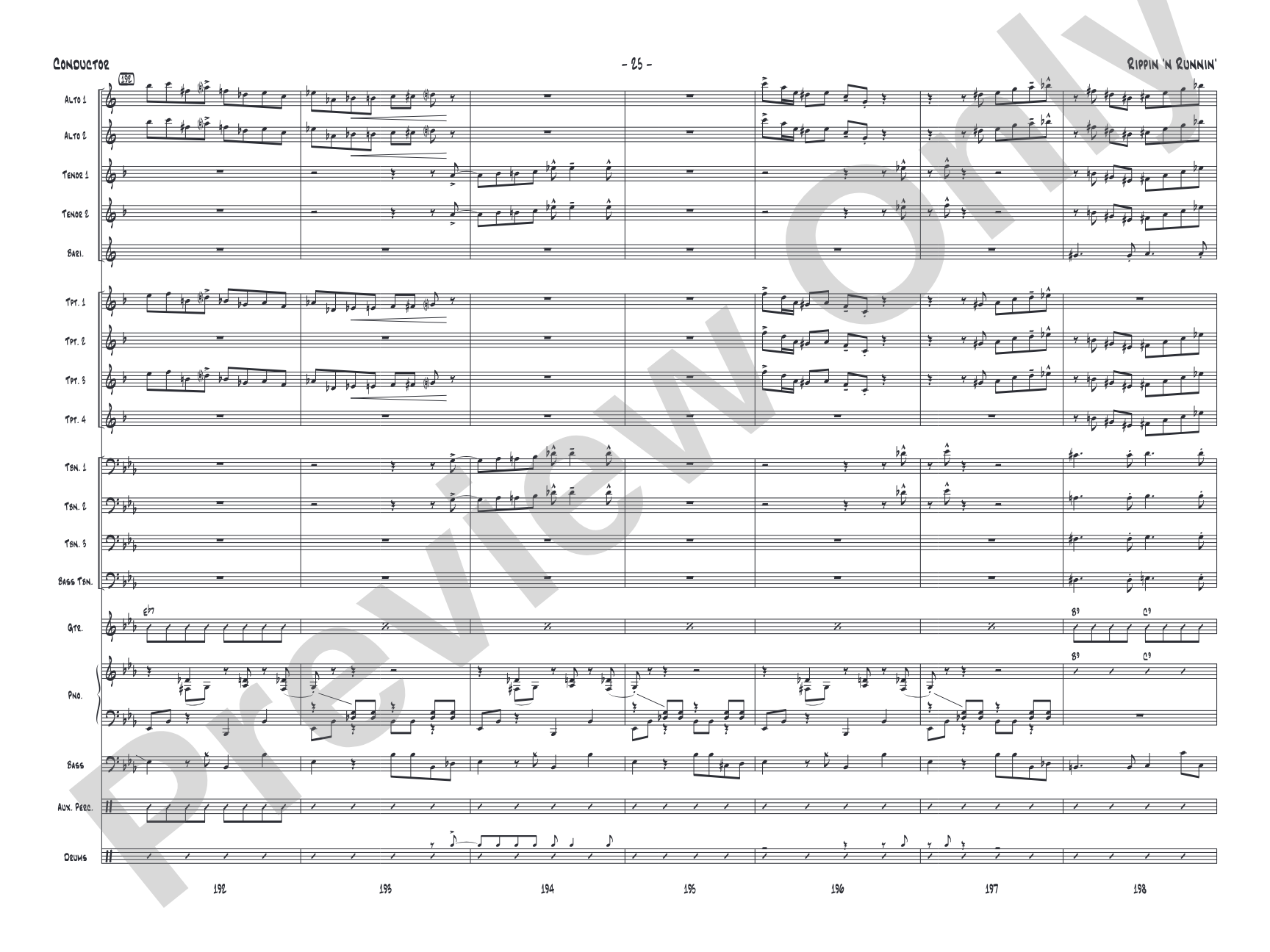 Rippin' 'n Runnin': Score