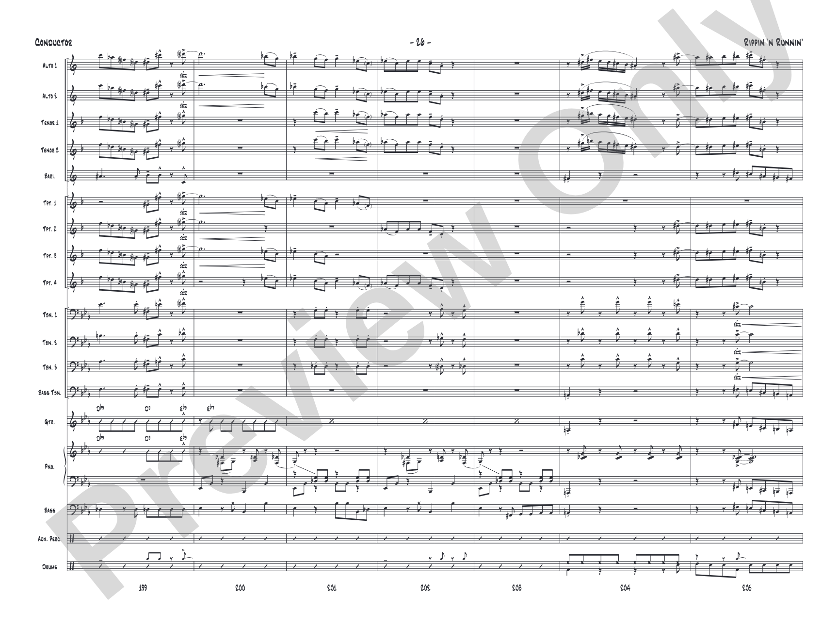 Rippin' 'n Runnin': Score