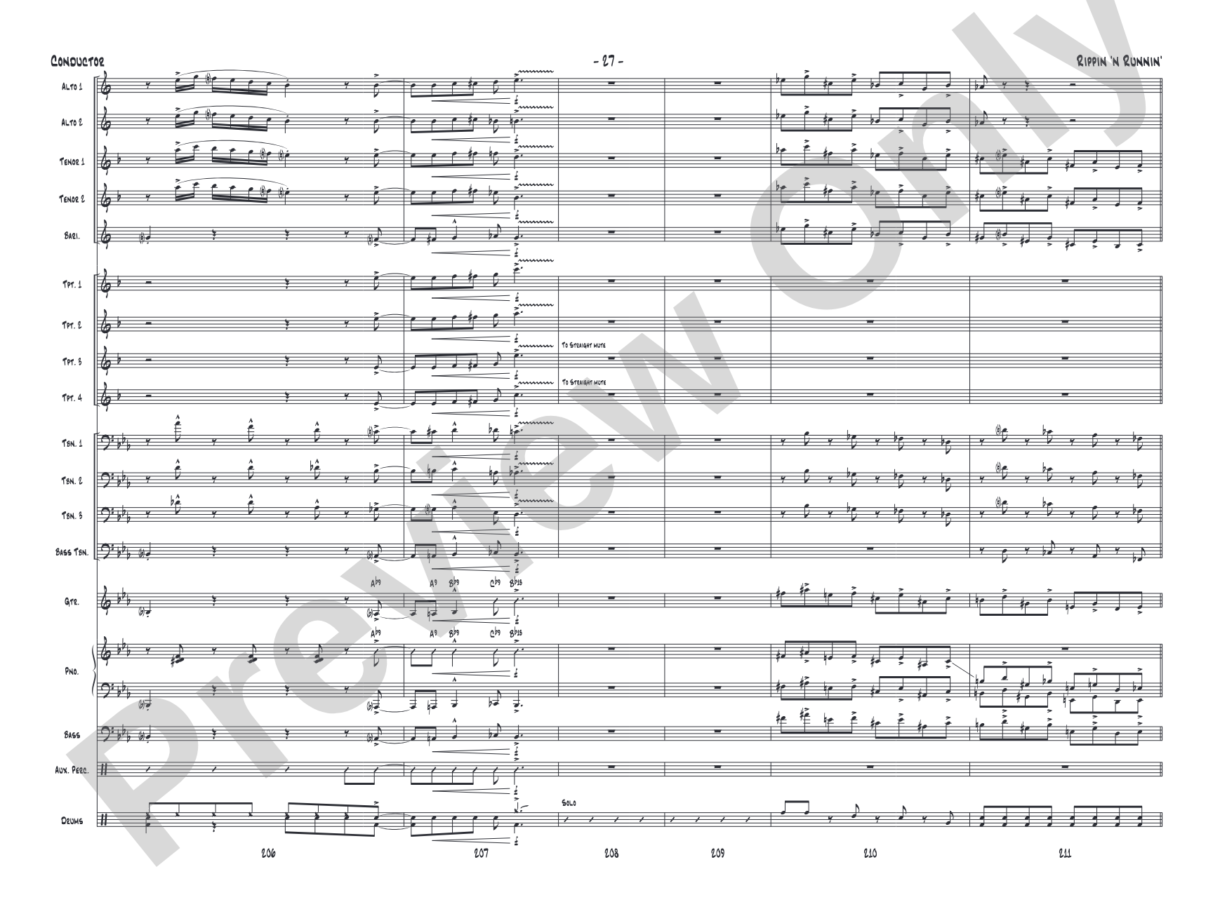 Rippin' 'n Runnin': Score