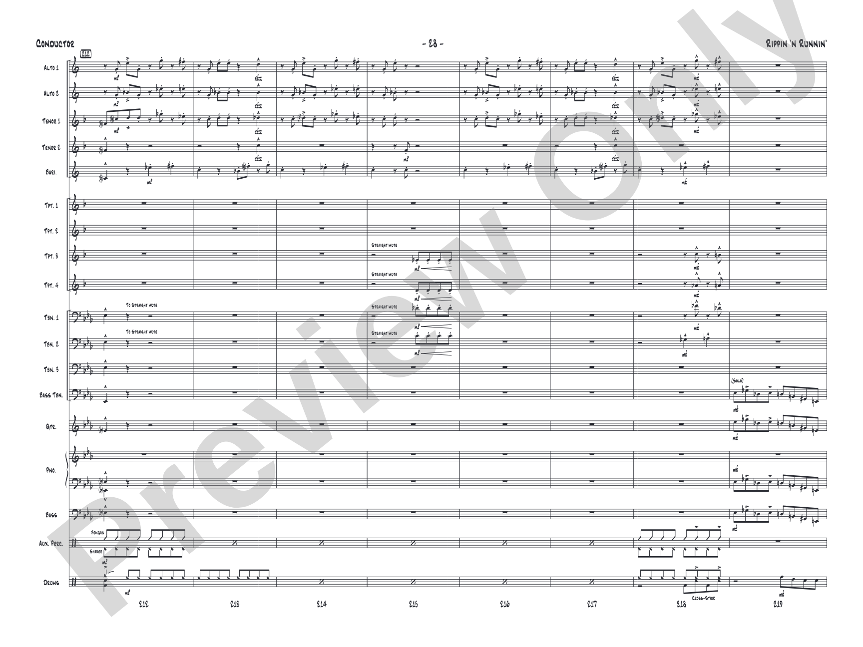 Rippin' 'n Runnin': Score