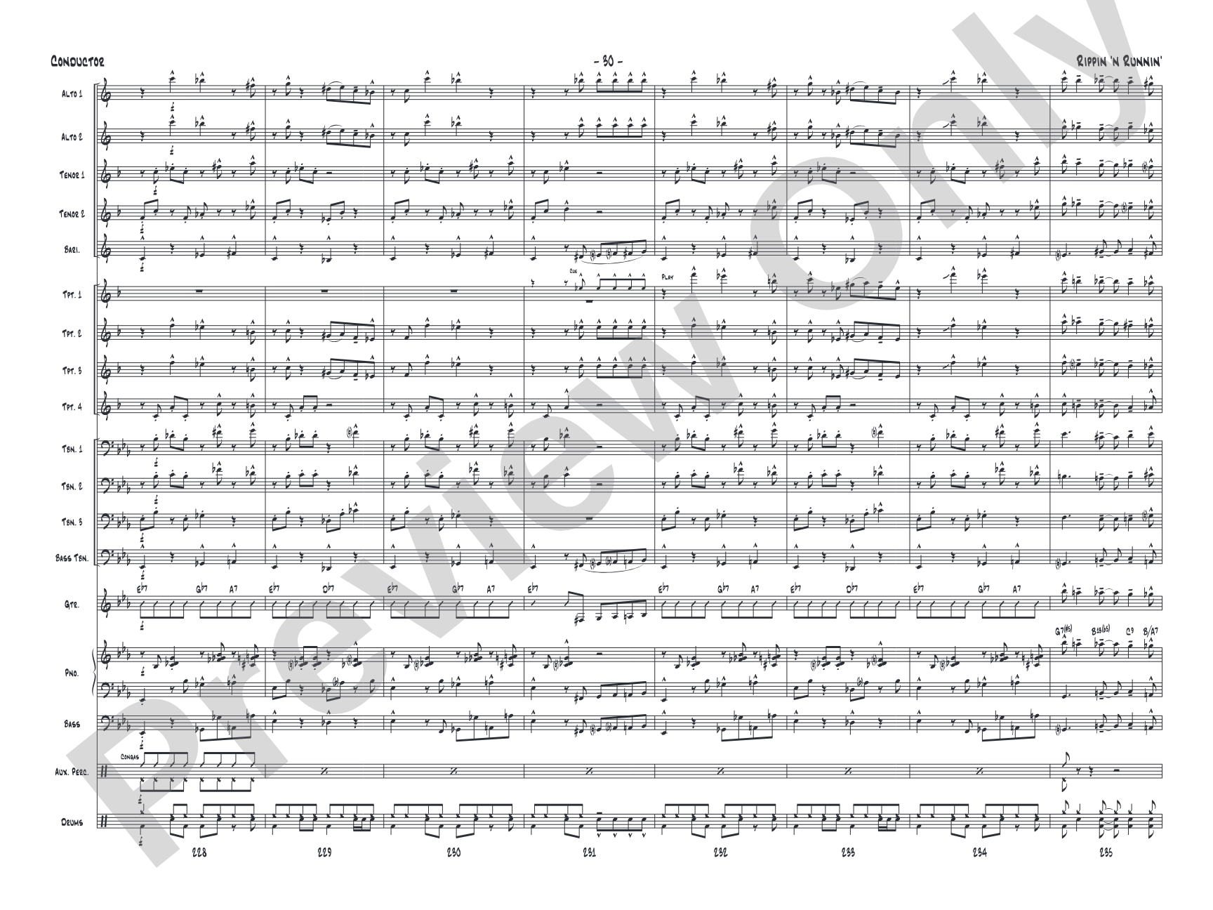 Rippin' 'n Runnin': Score