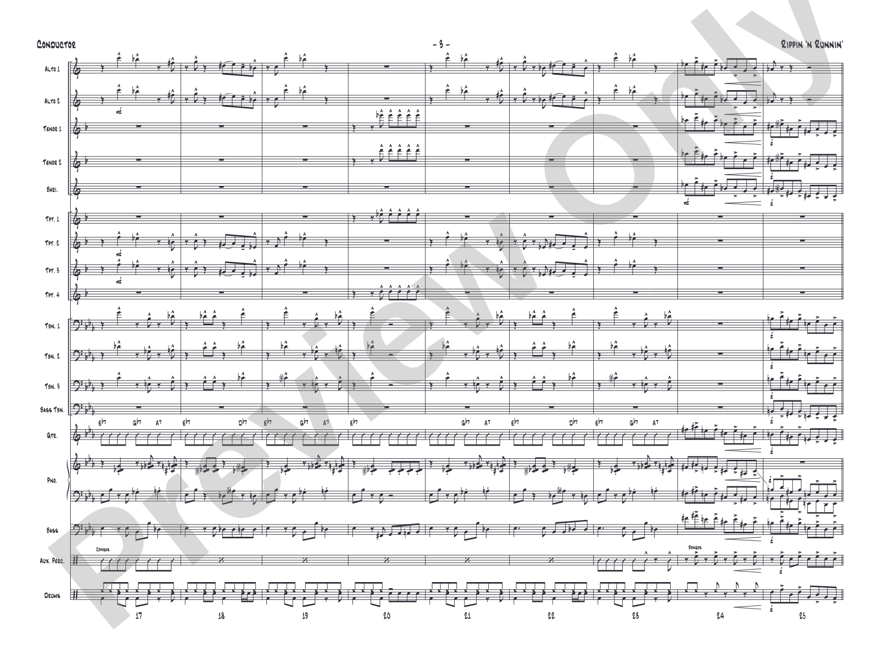 Rippin' 'n Runnin': Score