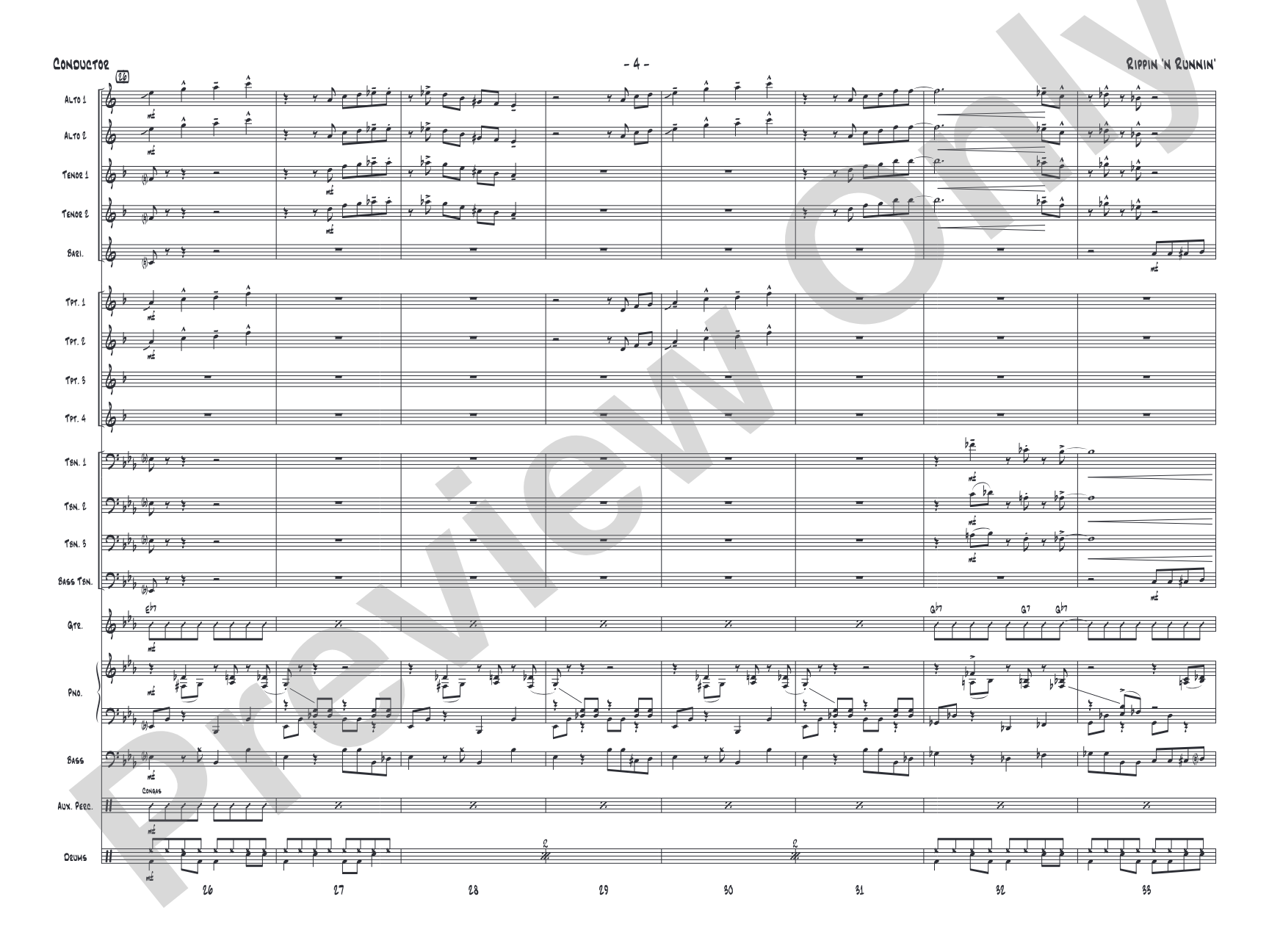 Rippin' 'n Runnin': Score